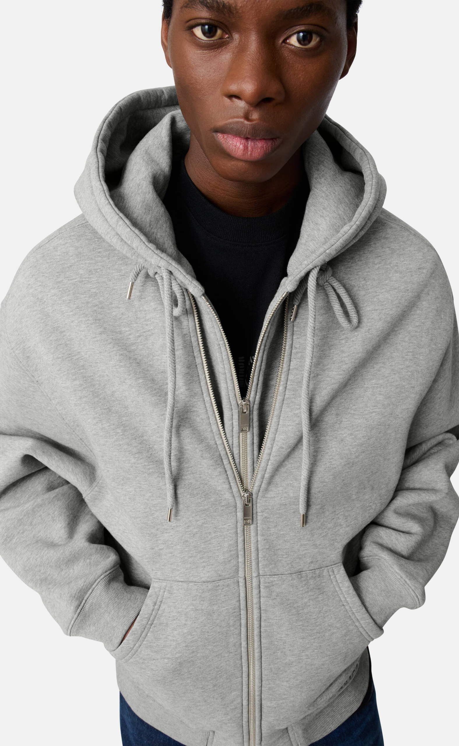 TREY GREY MELANGE HOODIE