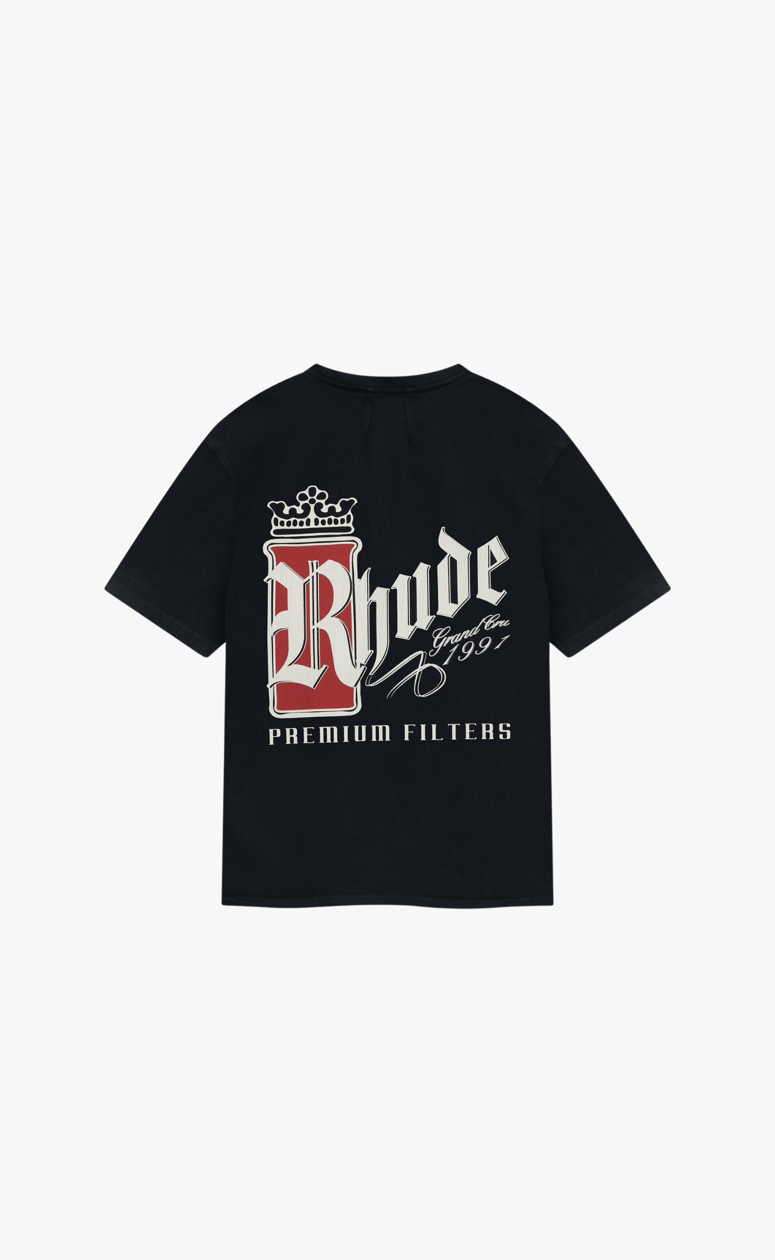 RHUDE FUMAR 91 VITAGE BLACK T-SHIRT