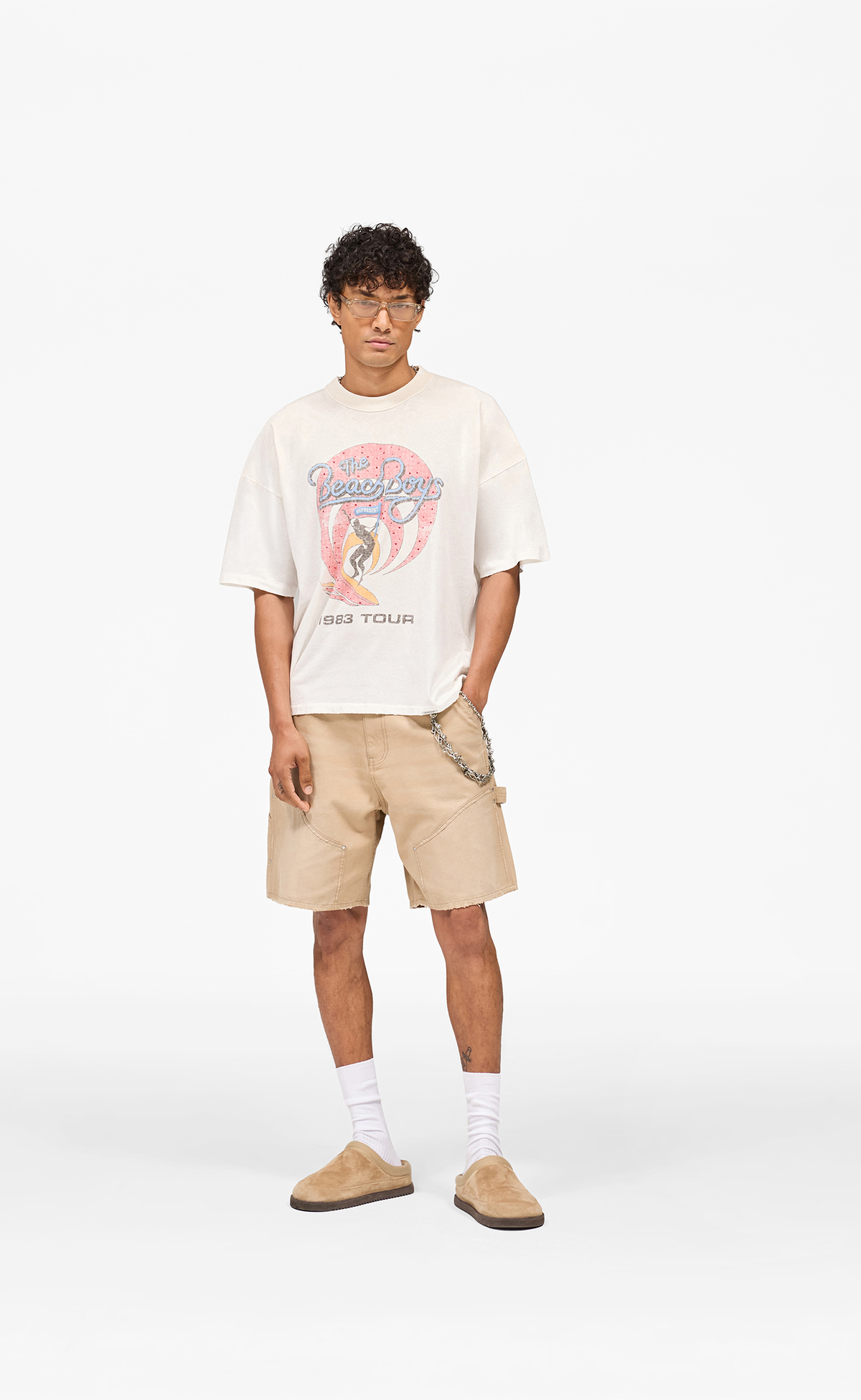 BEACH BOYS X REPRESENT TOUR WASHED ECRU T-SHIRT