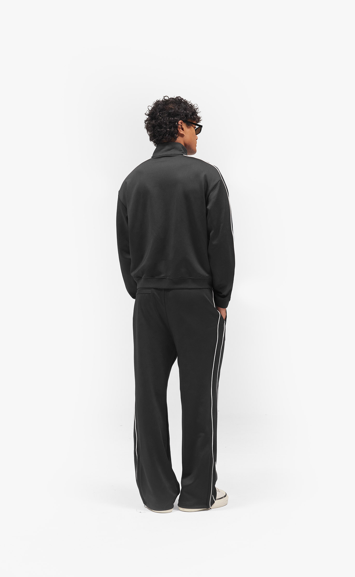 TAPED TRACK BLACK SWEATPANTS