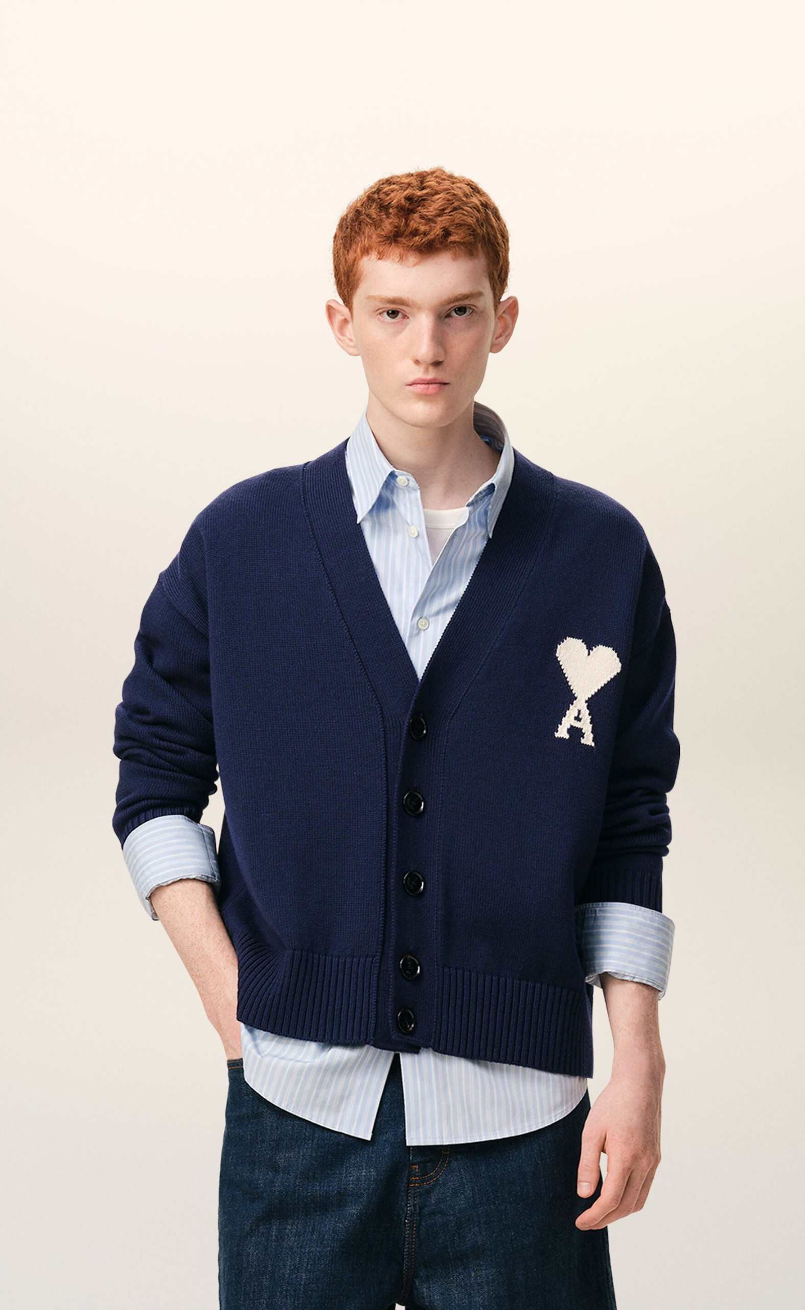 WOOL AMI DE COEUR INK CARDIGAN