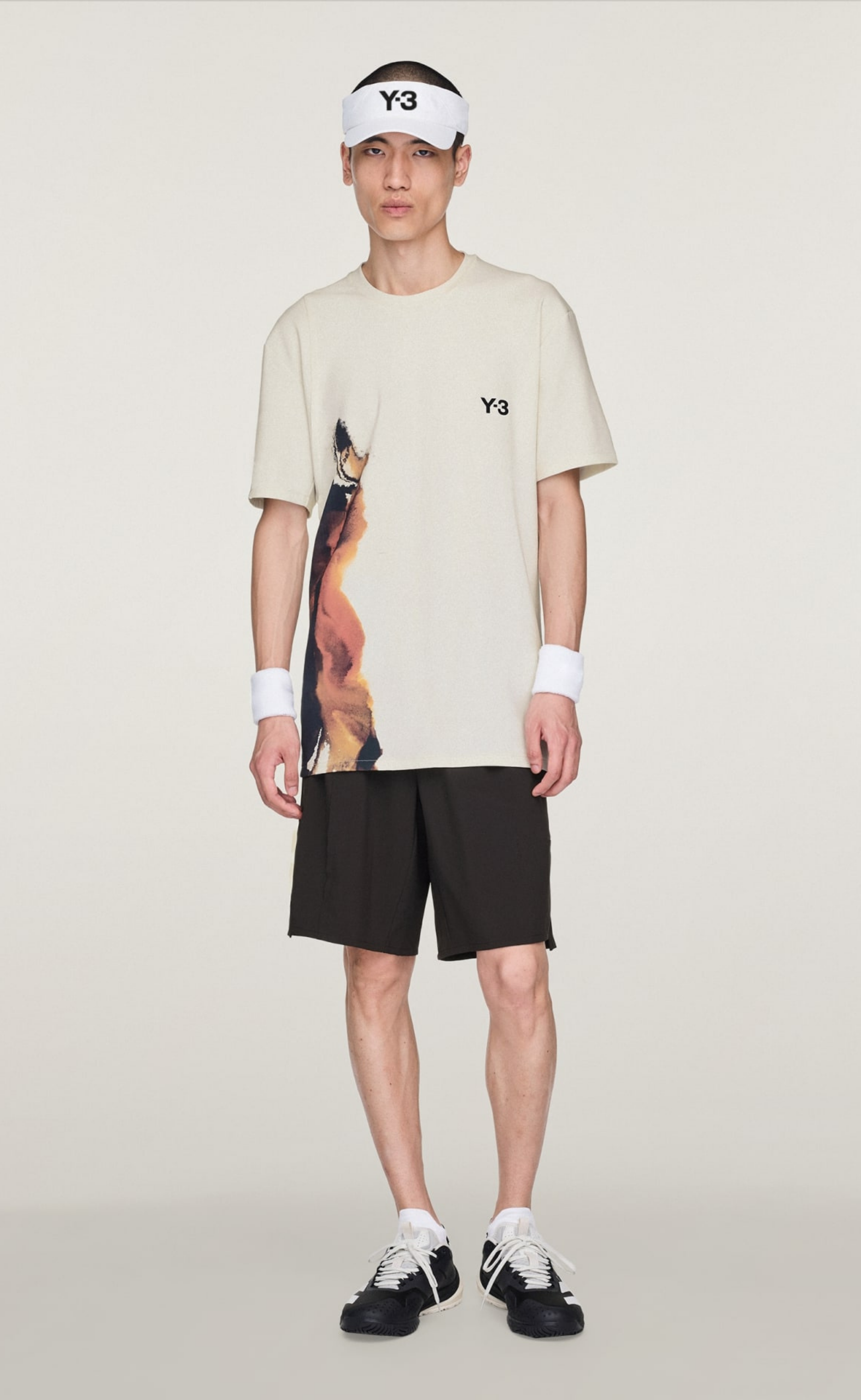 Y-3 TENNIS PRO FREELIFT GREY T-SHIRT