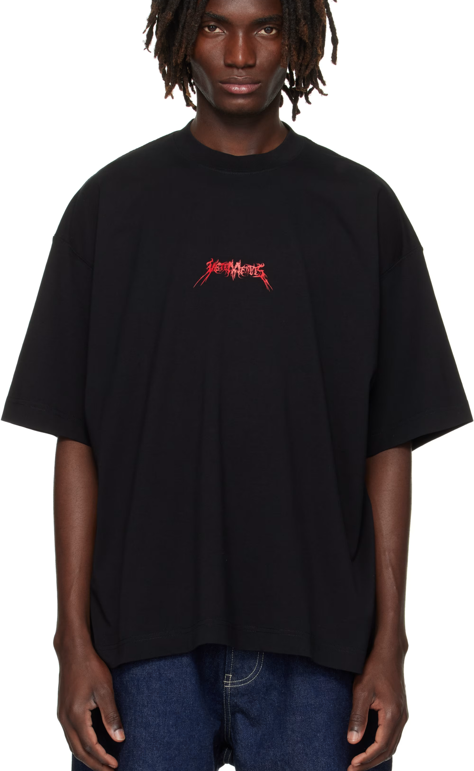 METAL LOGO REGULAR BLACK T-SHIRT