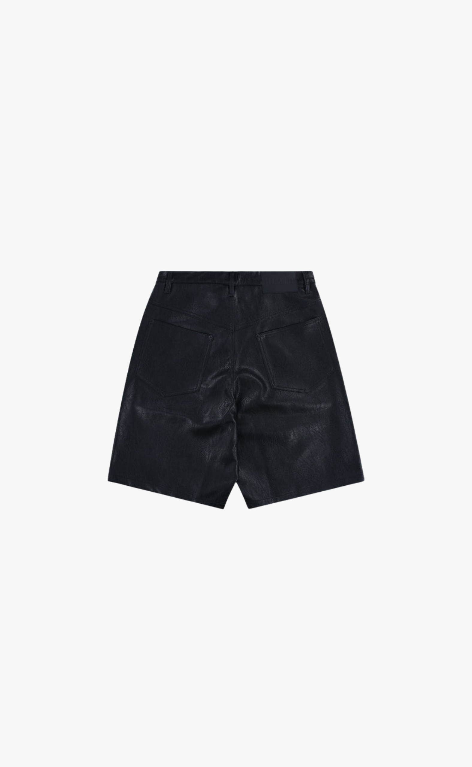 PLASTER BAGGY BLACK SHORTS