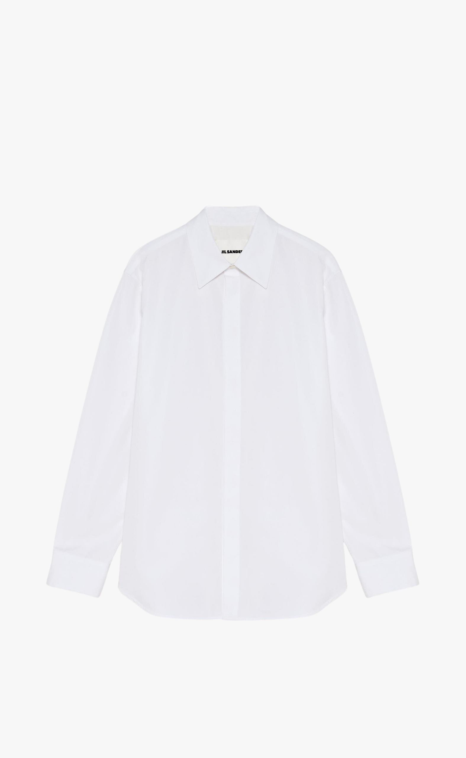 CONCEALED BUTTON DOWN OPTIC WHITE SHIRT