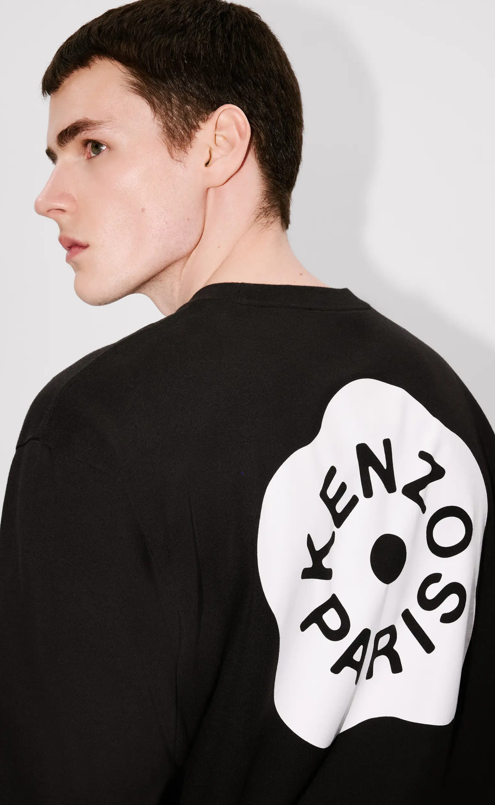 GOTS BOKE FLOWER 2.0 RELAX BLACK LONGSLEEVE