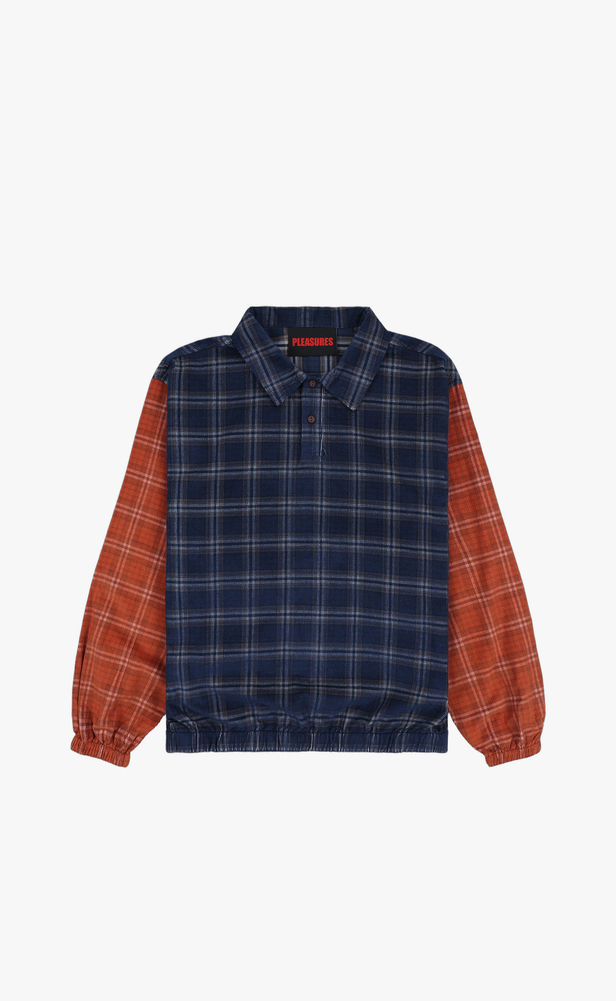 SCRIPT WOVEN POLO NAVY CREWNECK