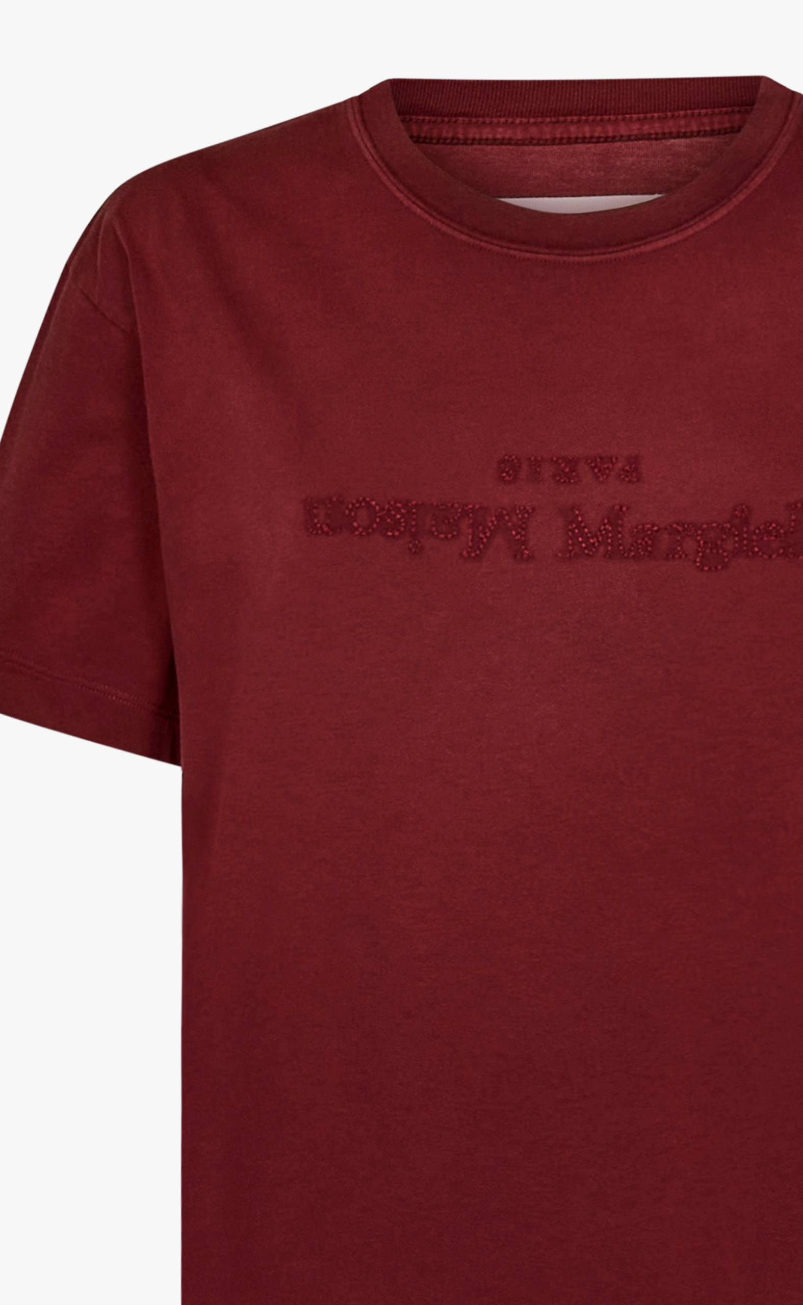 REVERSE LOGO BURGUNDY T-SHIRT