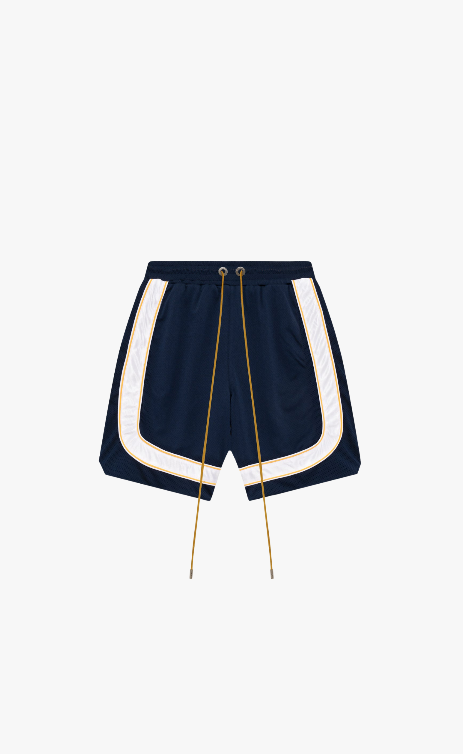 MESH PIPING BAGGY TRACK NAVY SHORTS