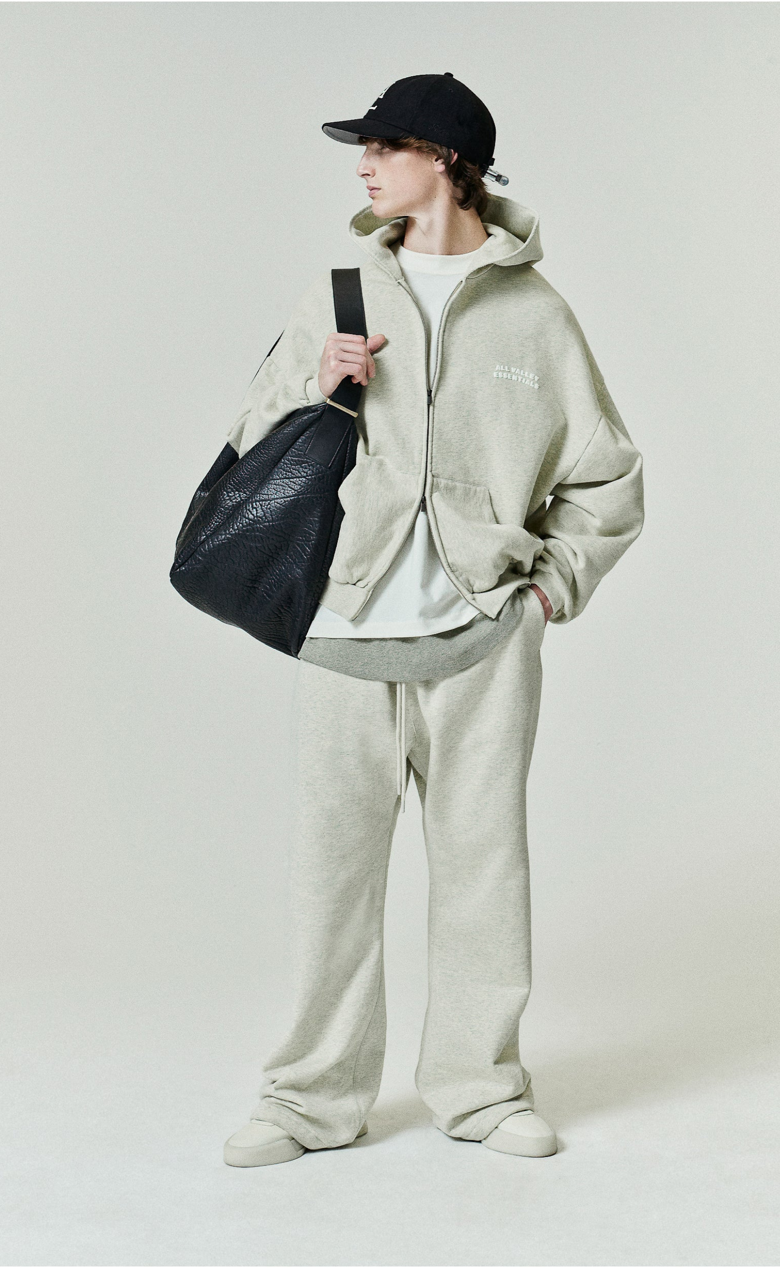 FLARE WASHED VANILLA HEATHER SWEATPANTS