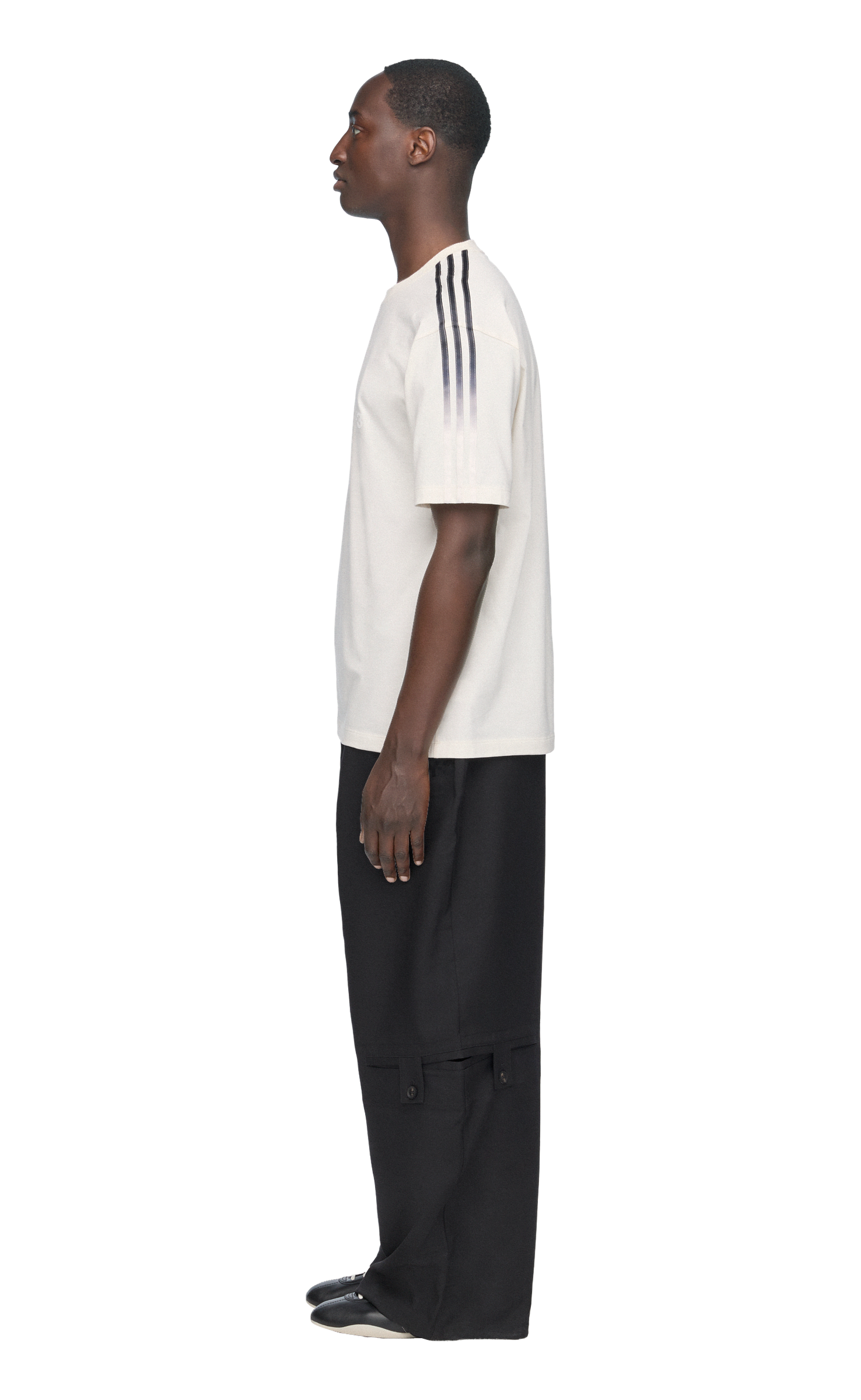 Y-3 GRADIENT STRIPES WHITE T-SHIRT