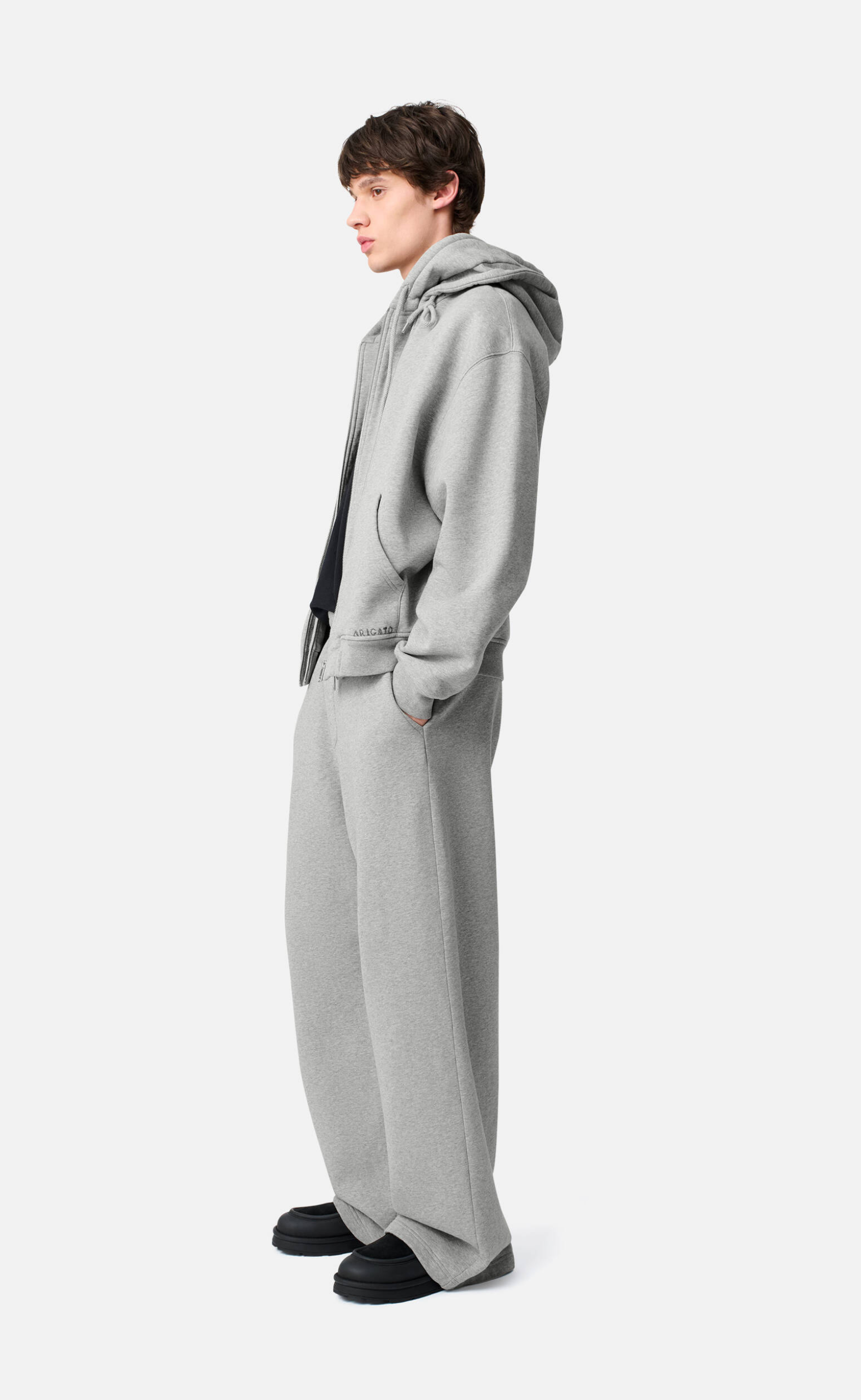TREY TRACK GREY MELANGE SWEATPANTS