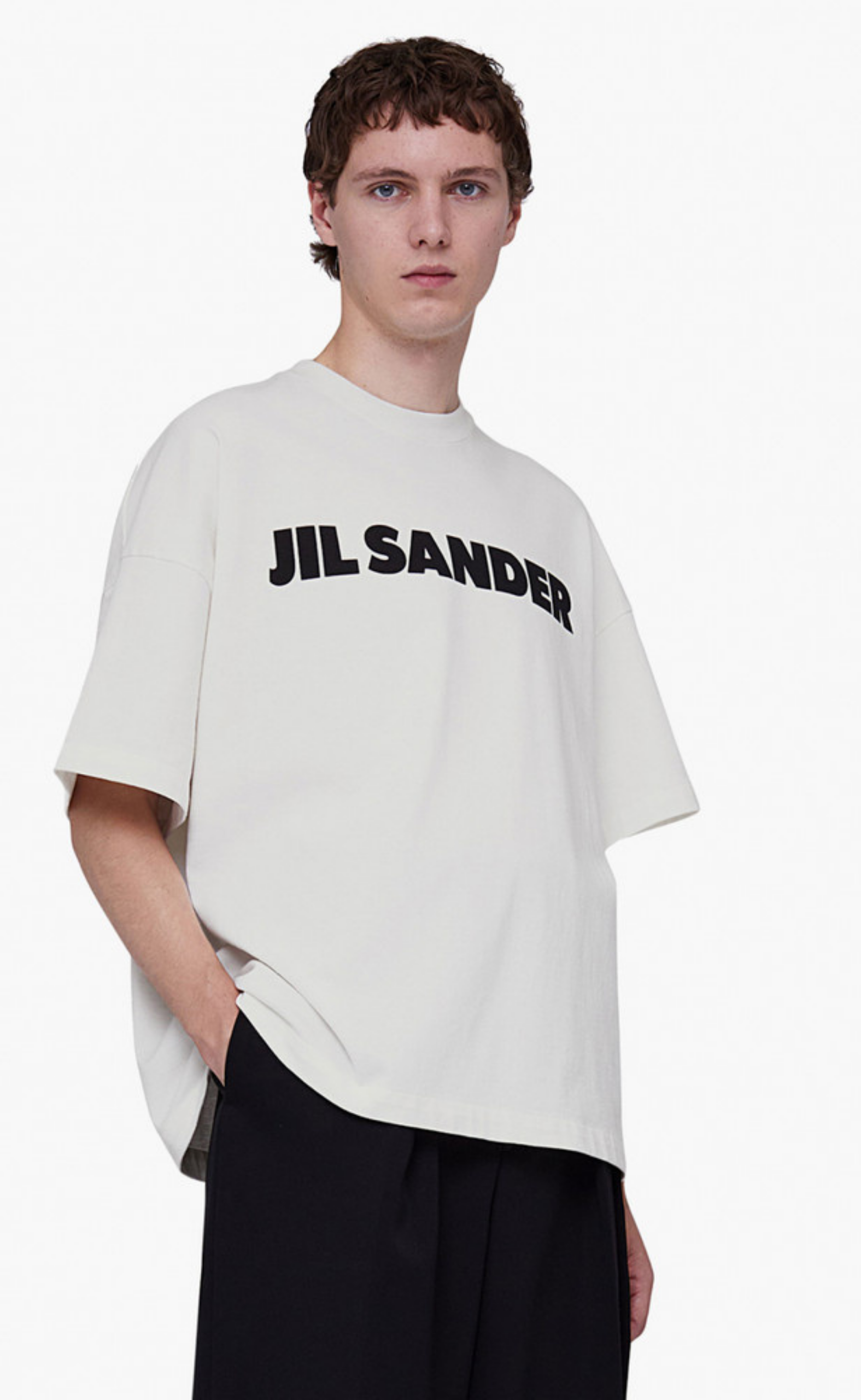 LOGO PRINT BOXY PORCELAIN T-SHIRT