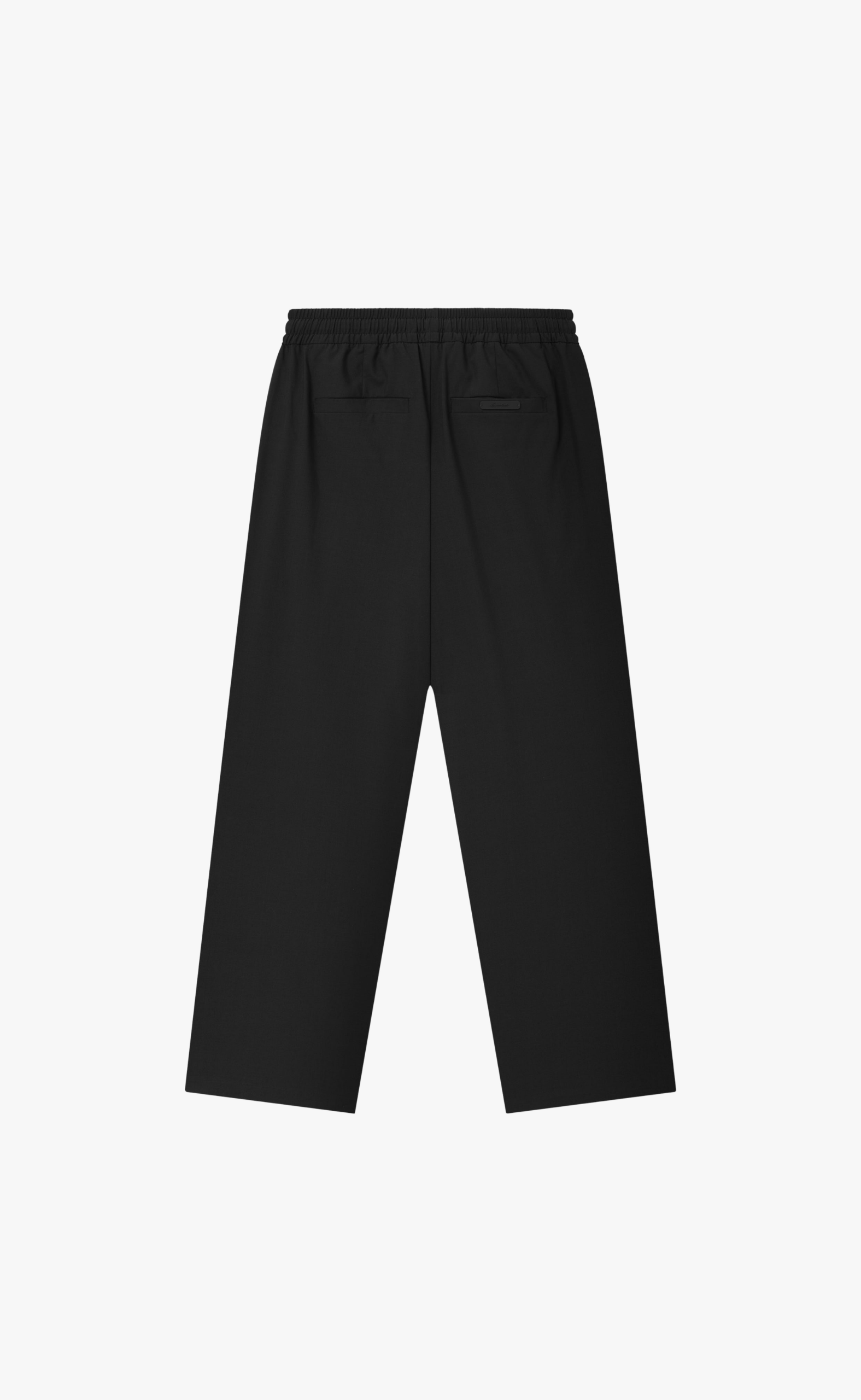 PLEAT FRONT DRAWSTRING VINTAGE BLACK PANTS
