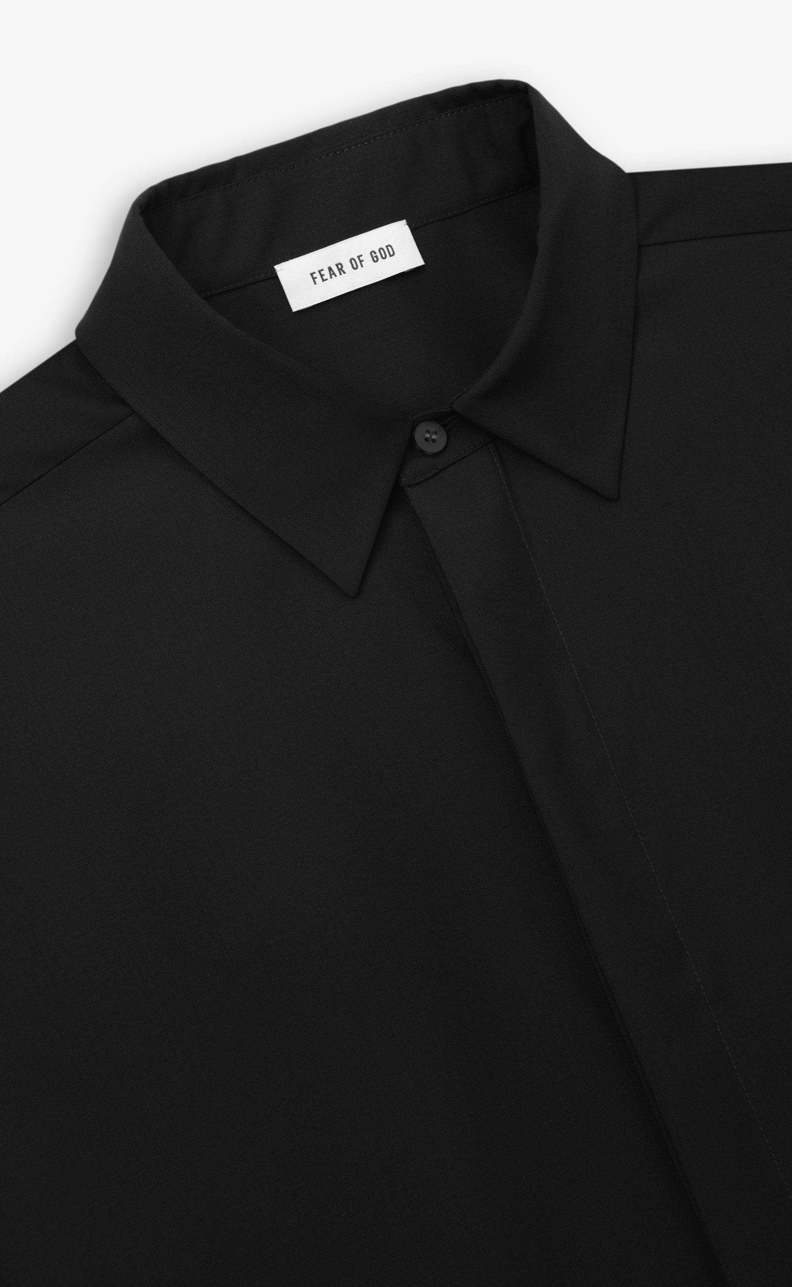 EASY CARE WOOL CLASSIC BLACK SHIRT
