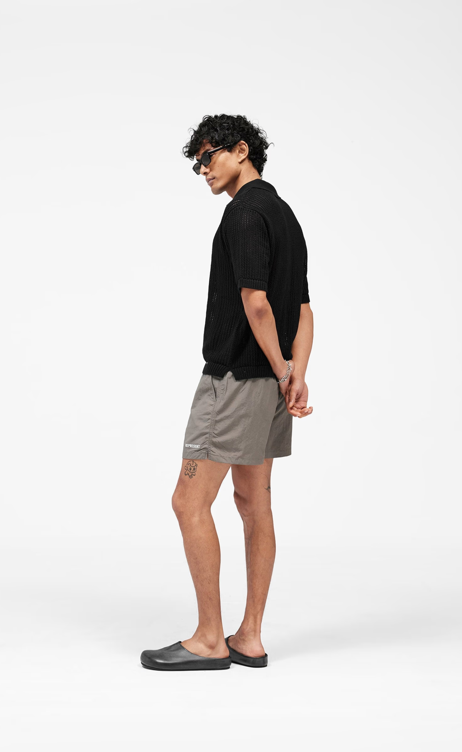 BEVERLY KNIT JET BLACK POLO T-SHIRT
