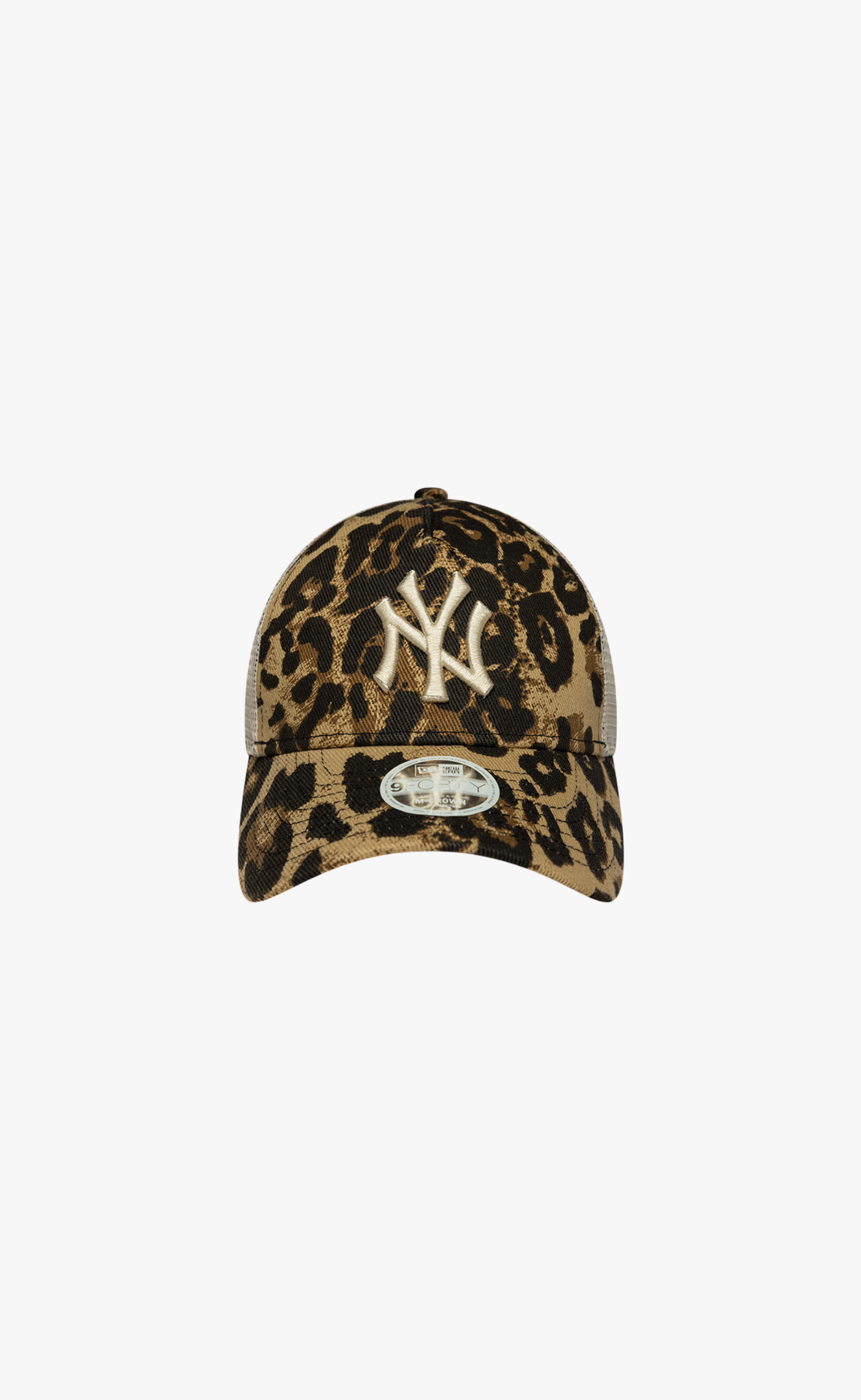 NEW YORK YANKEES WOMEN LEOPARD 940MC TRUCKER BROWN HAT