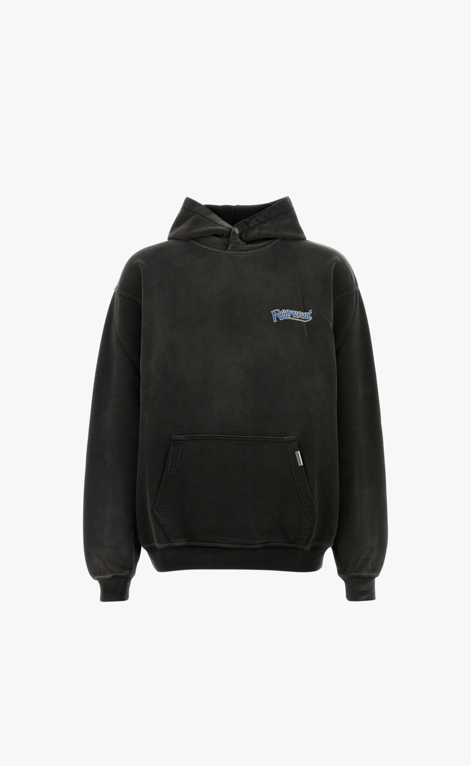 REPRESENT SHOWCASING STAINED BLACK HOODIE