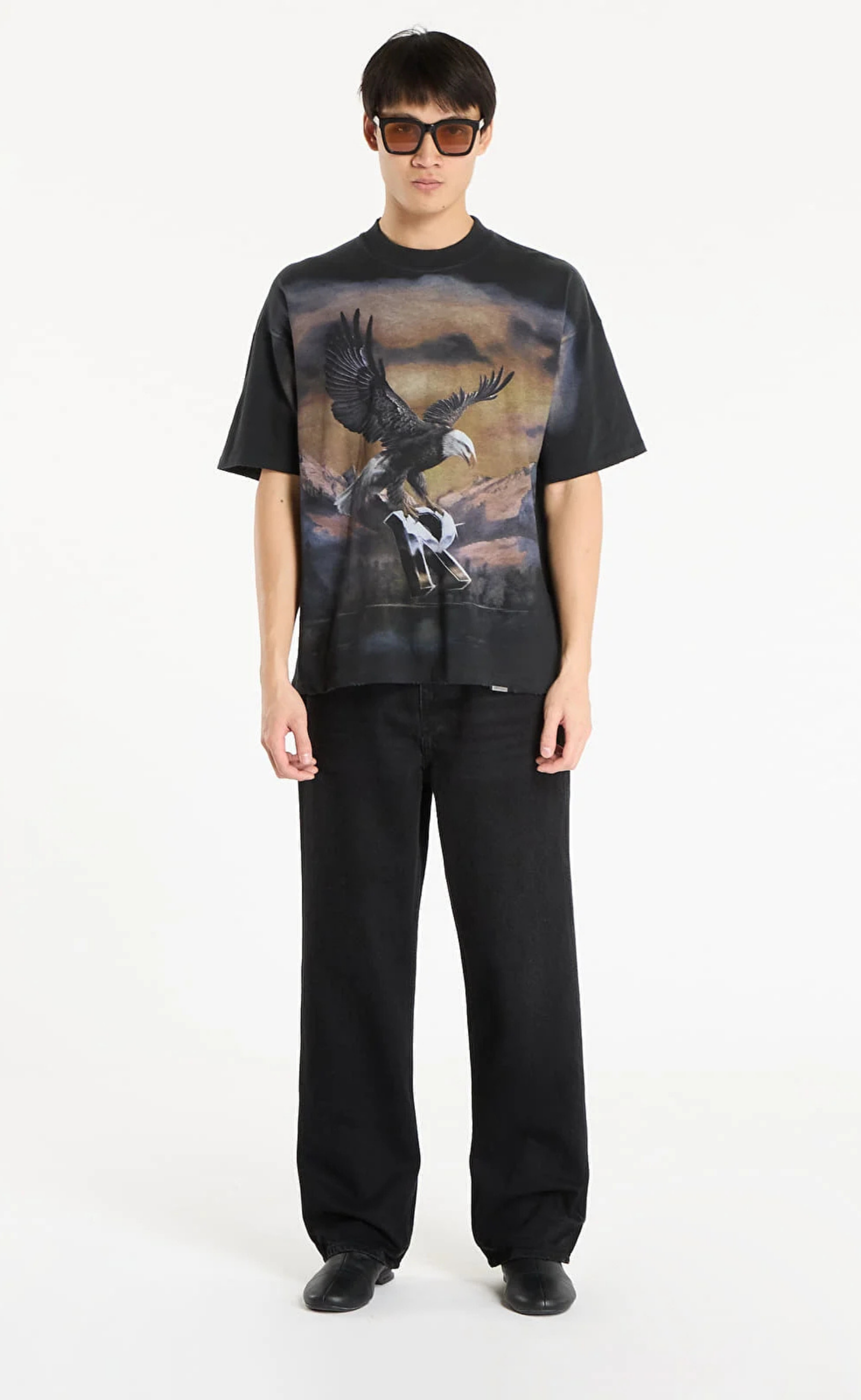 R3 BAGGY DENIM BLACK JEANS