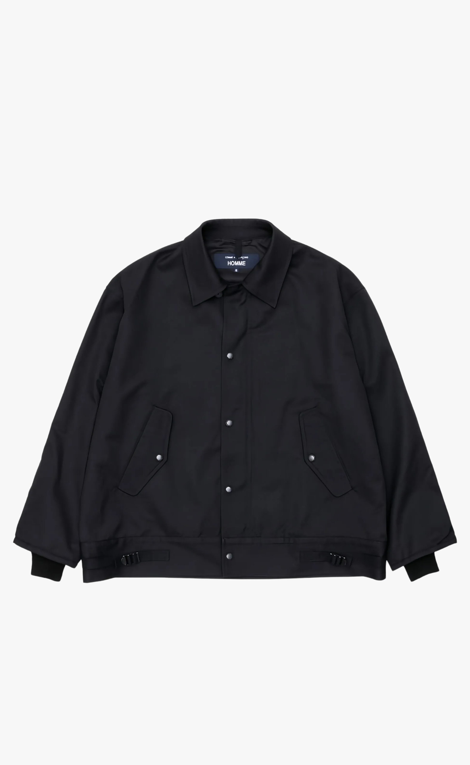 BUTTON FLAP POCKET BLACK JACKET