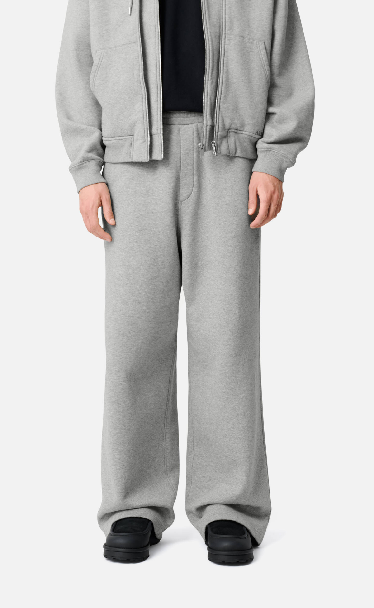 TREY TRACK GREY MELANGE SWEATPANTS