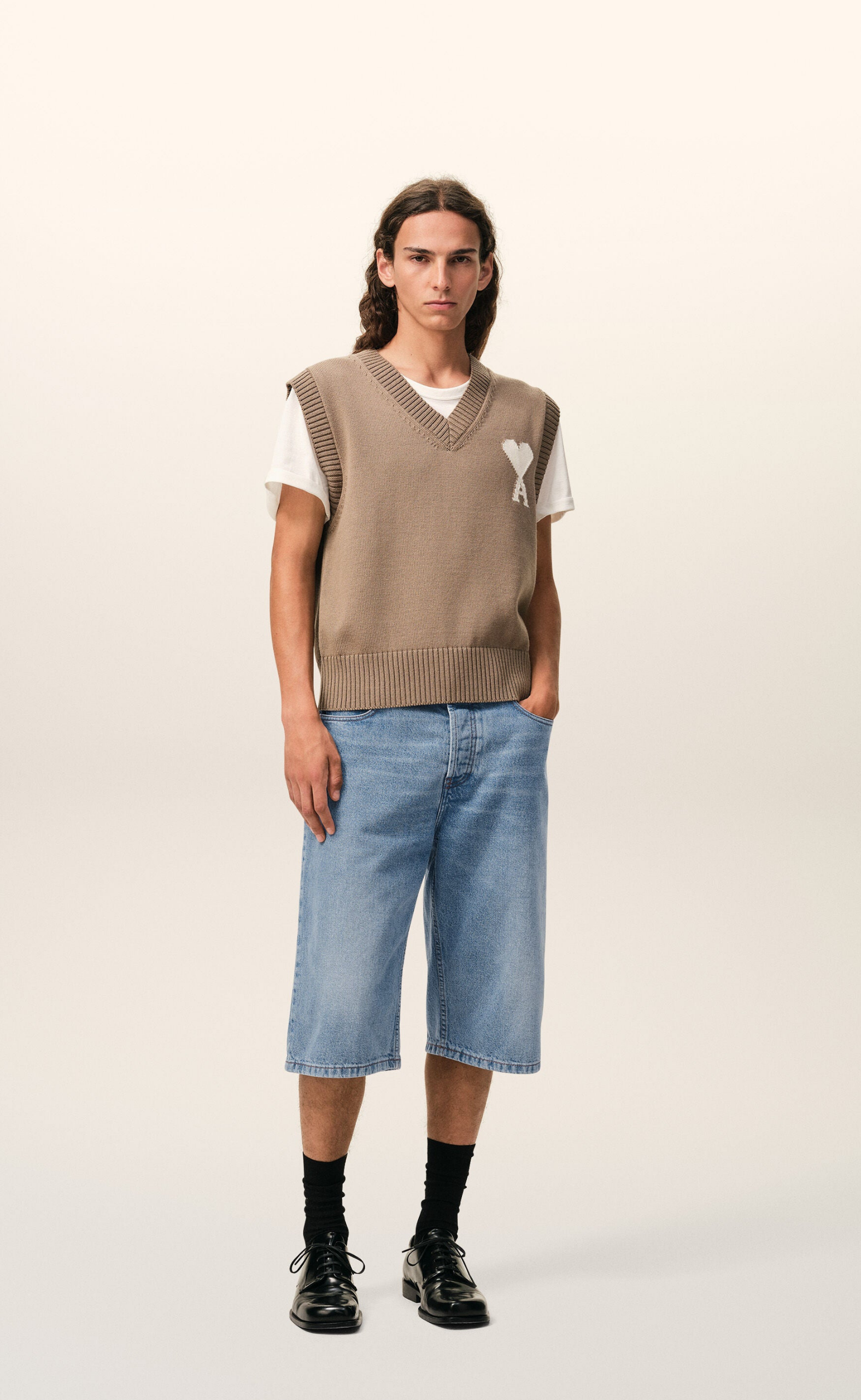 LARGE FIT BERMUDA DENIM SHORTS