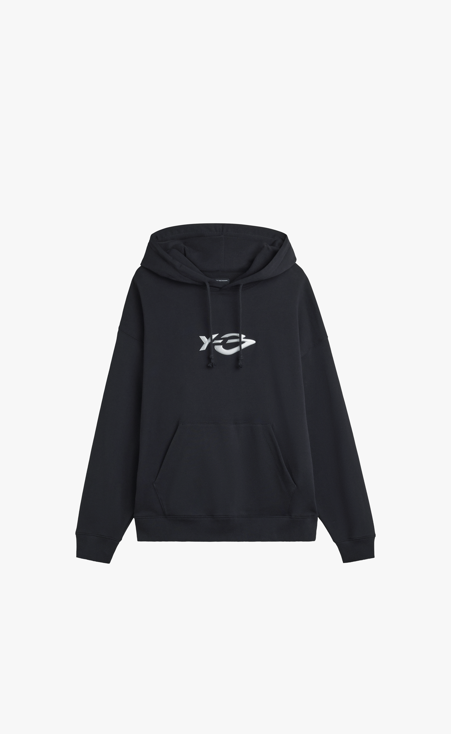 Y-3 FRENCH TERRY LIQUID LOGO BLACK HOODIE