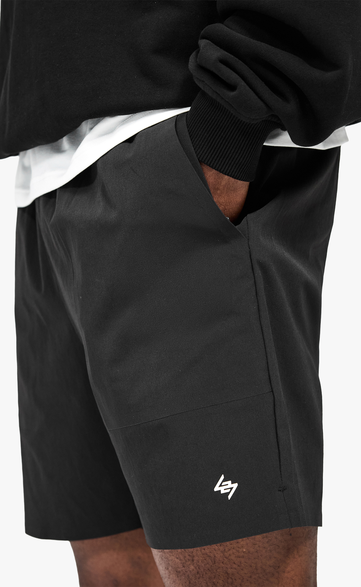 247 FUSED JET BLACK SHORTS