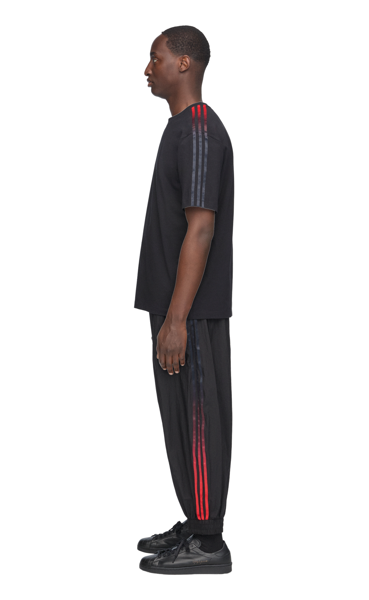 Y-3 GRADIENT STRIPES BLACK T-SHIRT