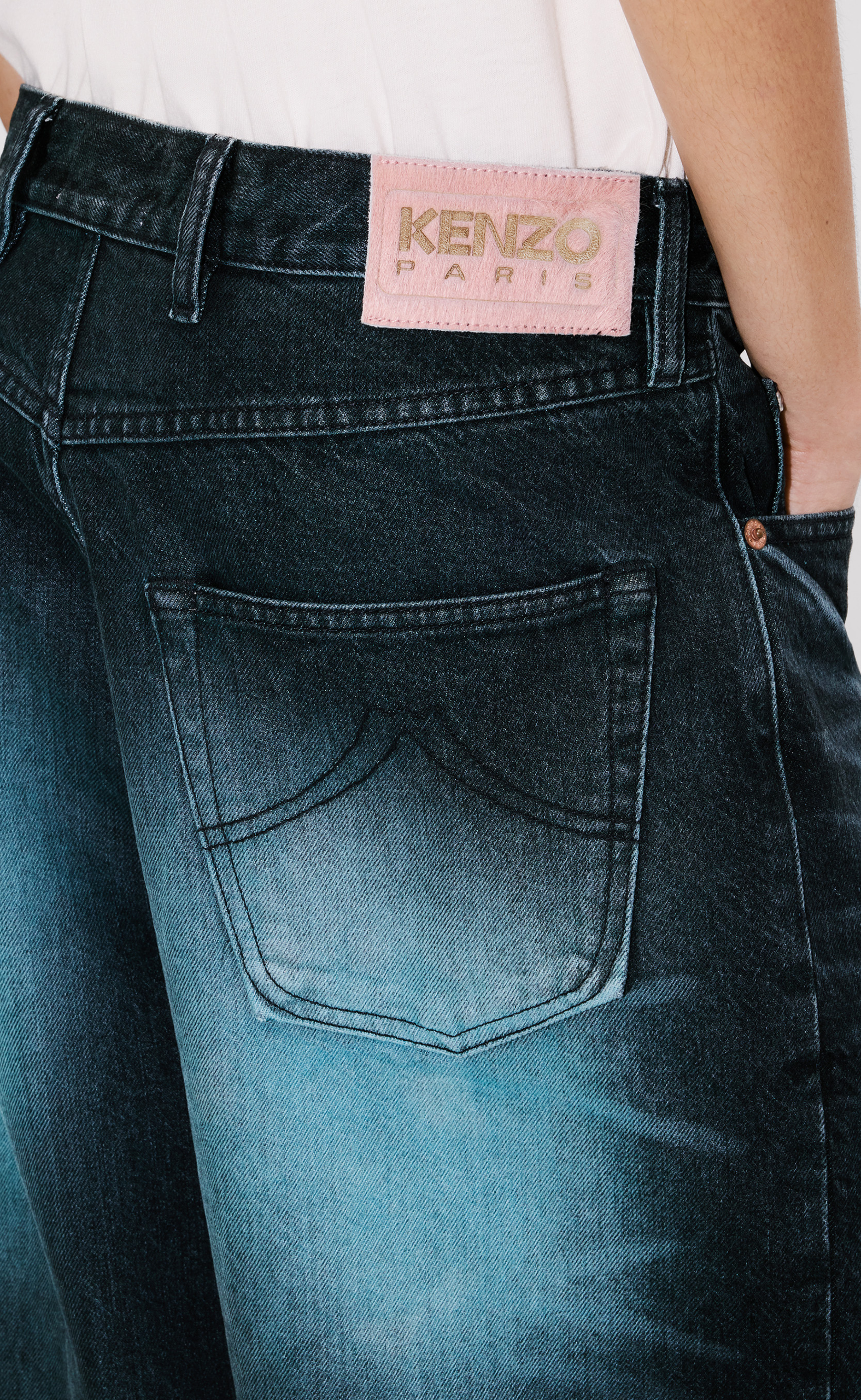 TURN UP WIDE FIT GLACIER JEANS