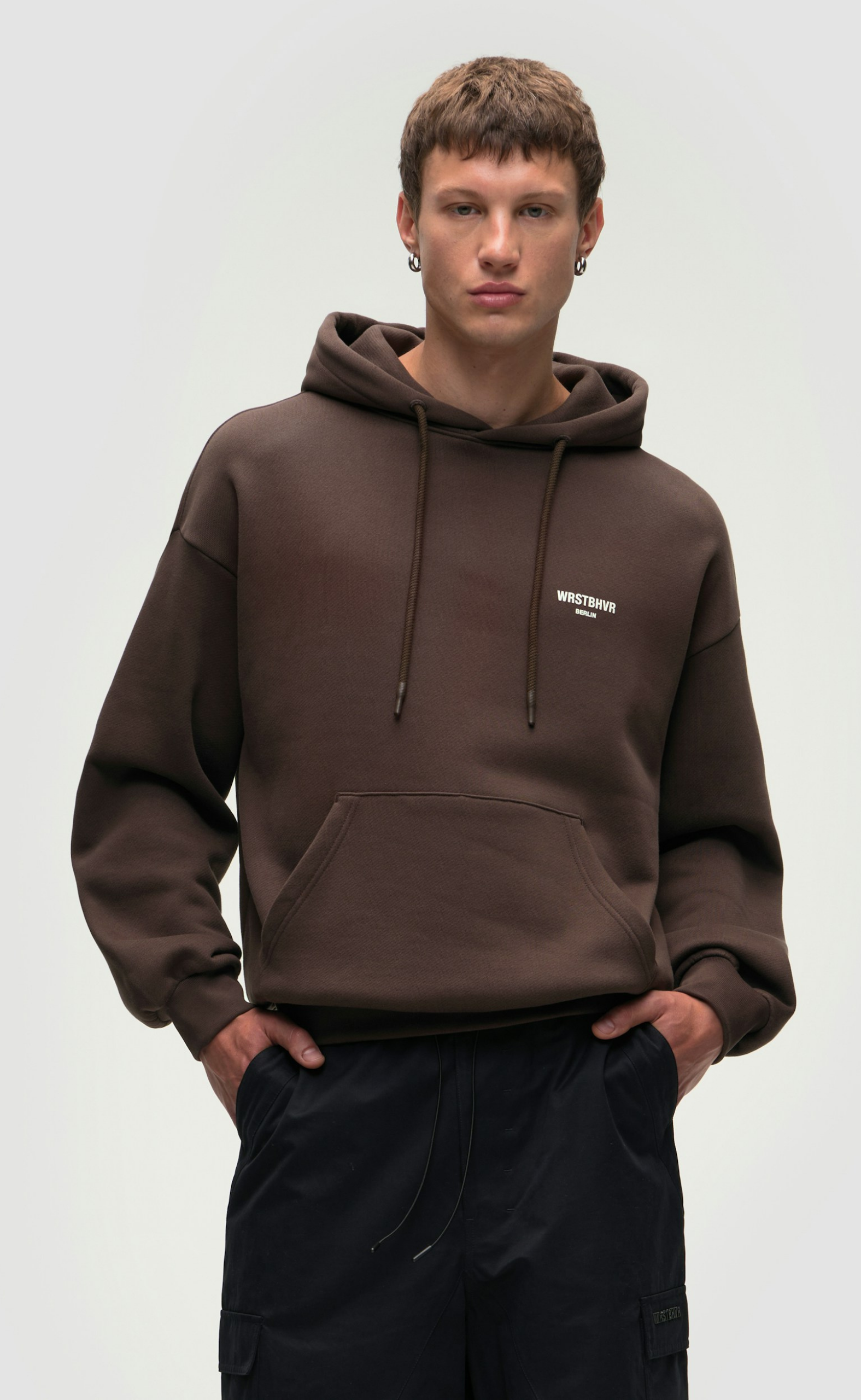 STUDIO V12 CHOCOLATE BROWN HOODIE