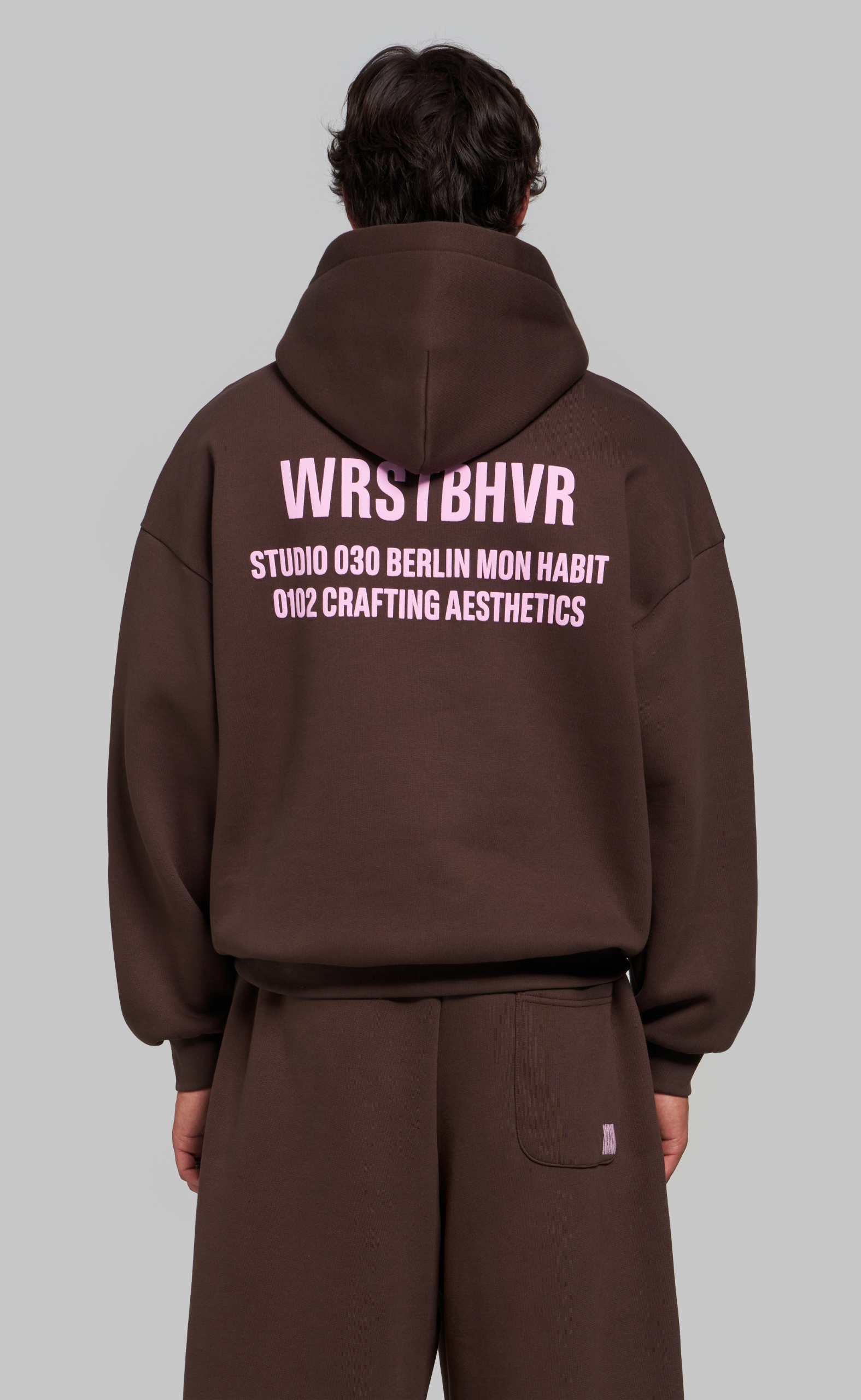 STUDIO V14 CHOCOLATE BROWN HOODIE