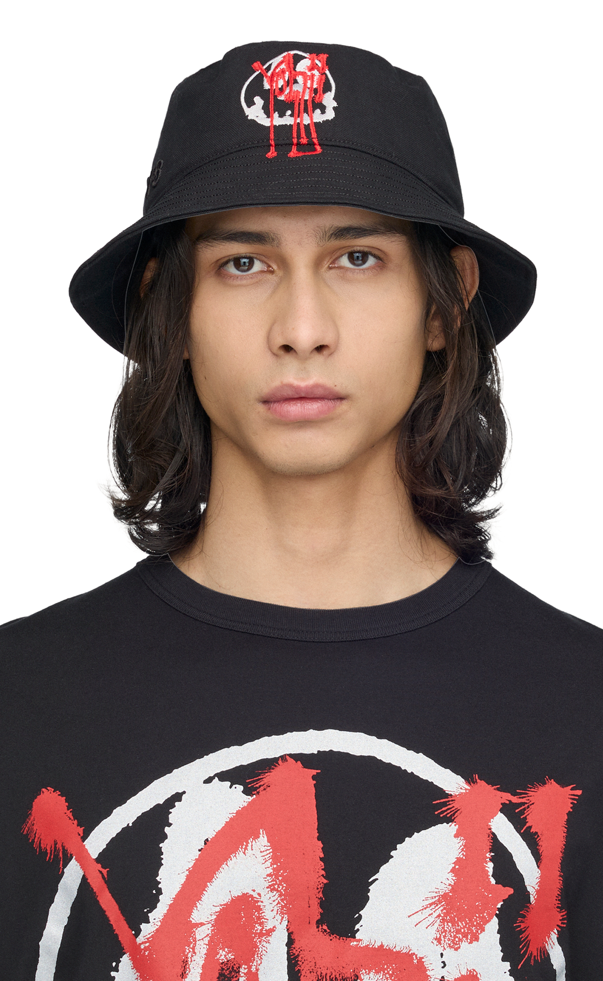 Y-3 CHITO GRAPHIC BUCKET BLACK HAT