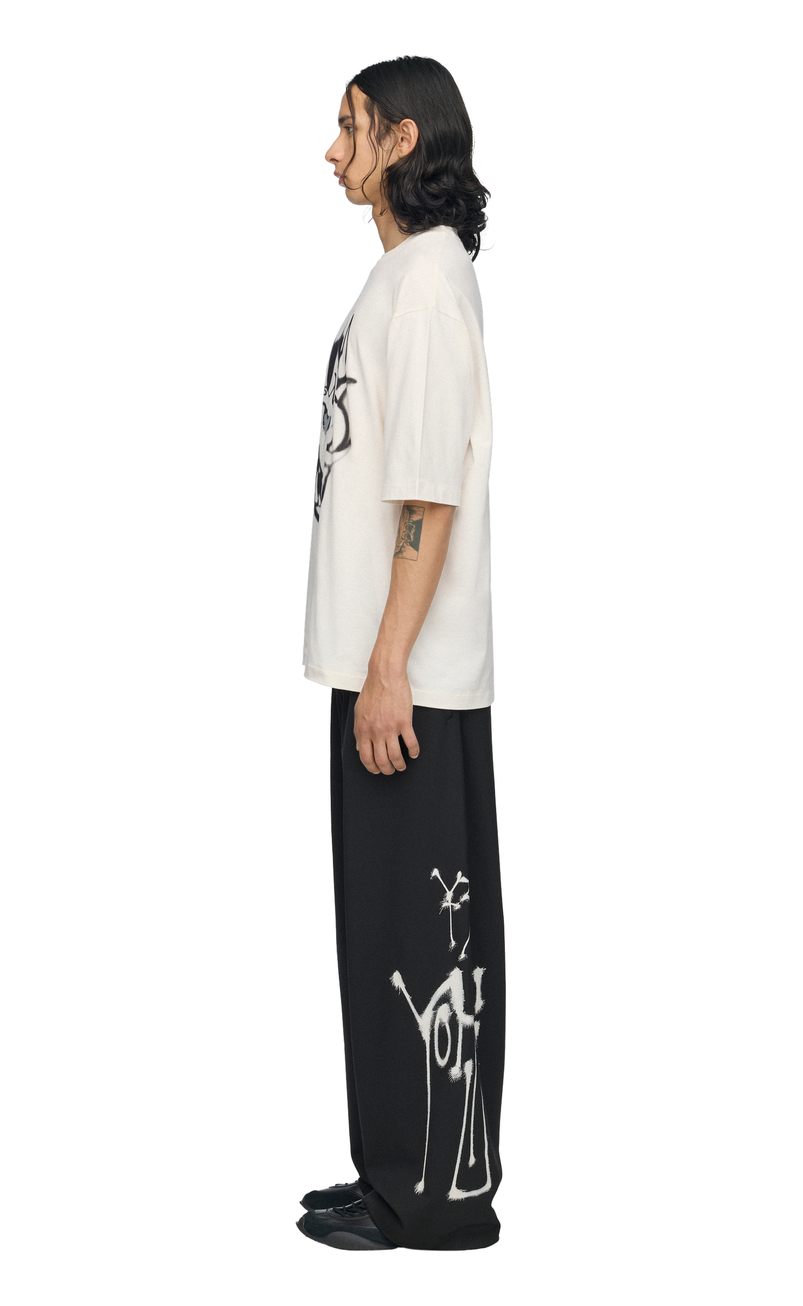 Y-3 CHITO YAKSHA GRAPHIC WHITE T-SHIRT