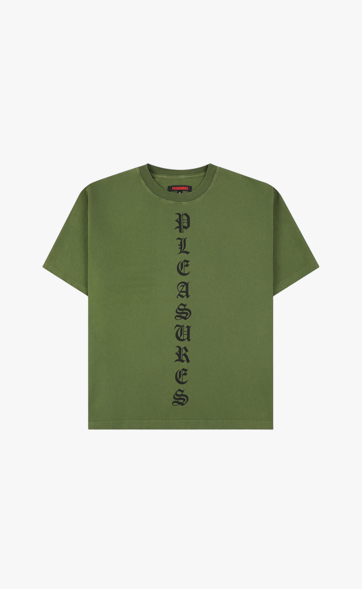 KNIGHT OVERDYED HEAVYWEIGHT OLIVE T-SHIRT