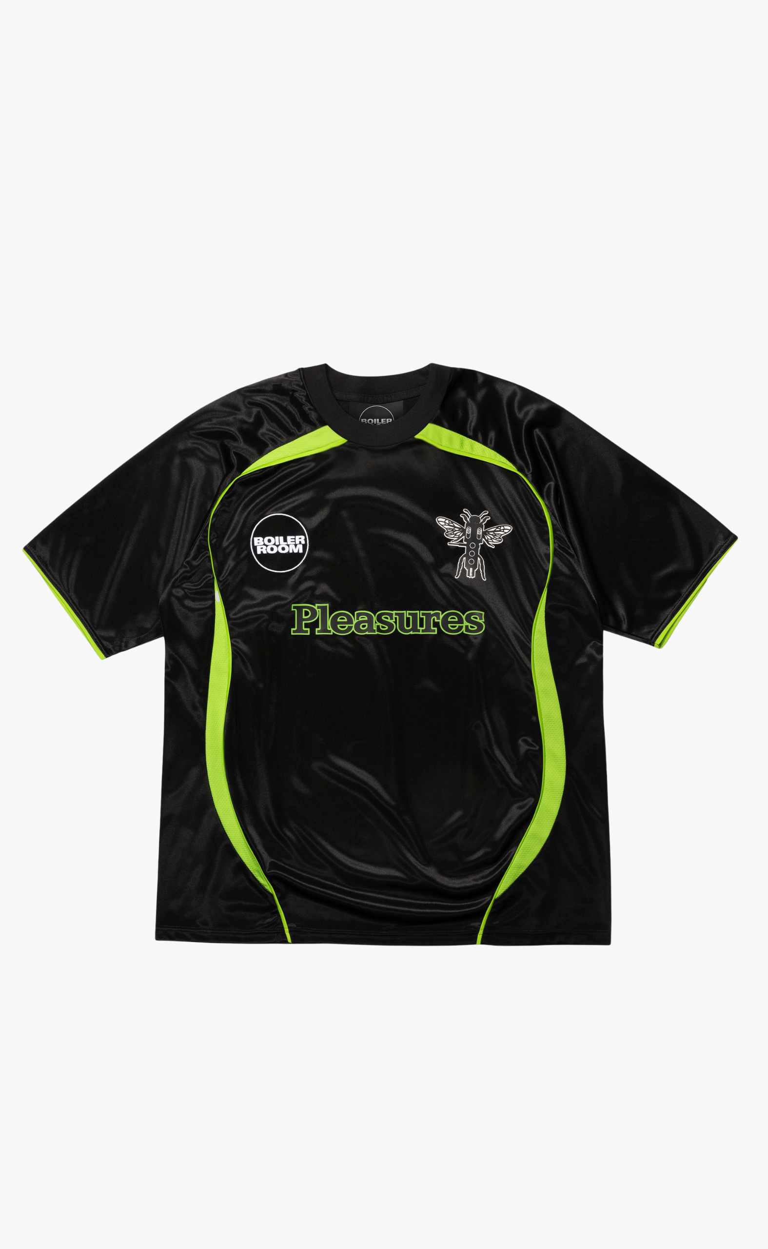 AQUA SOCCER JERSEY BLACK T-SHIRT