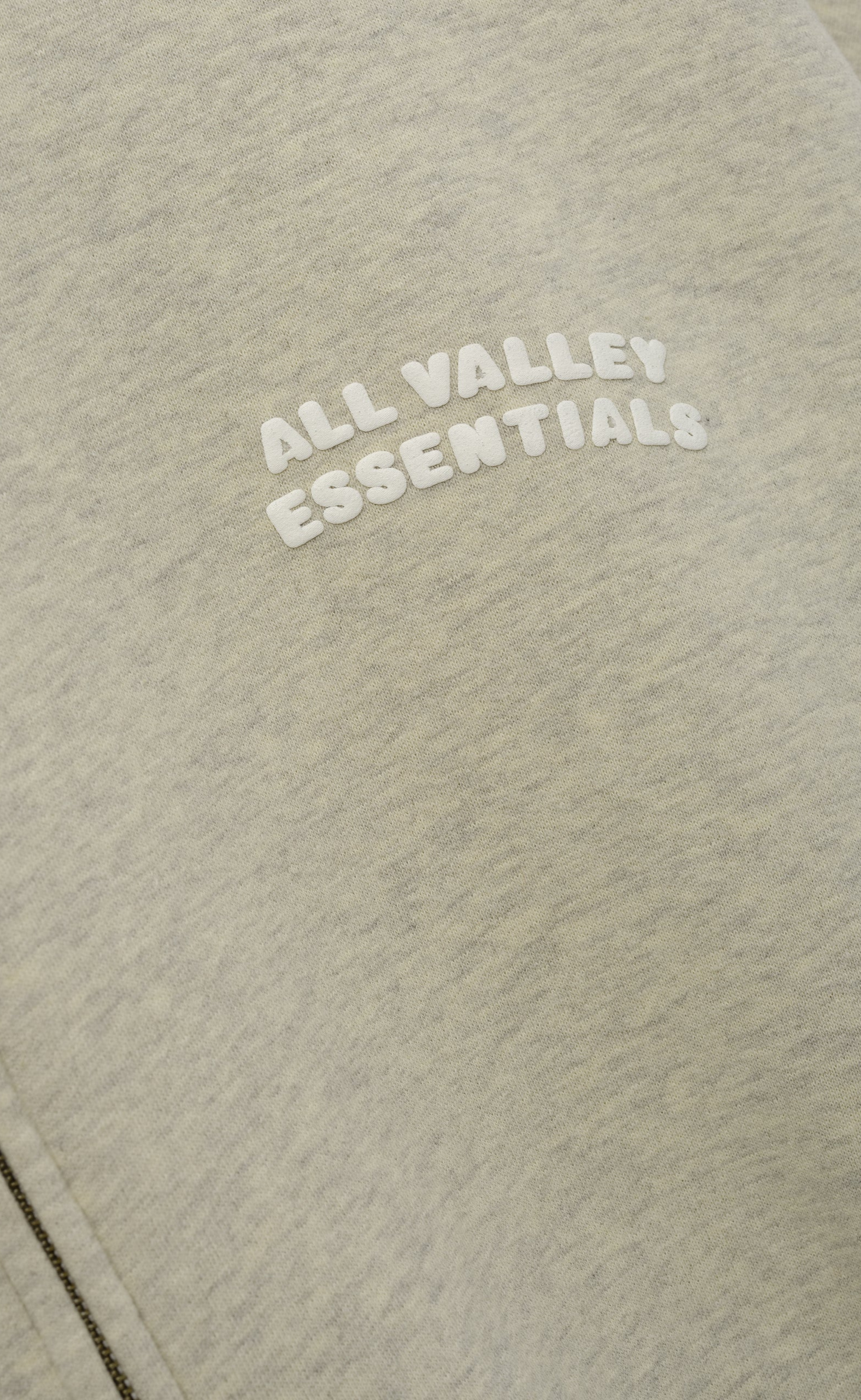 90S ZIP-UP WASHED VANILLA HEATHER HOODIE