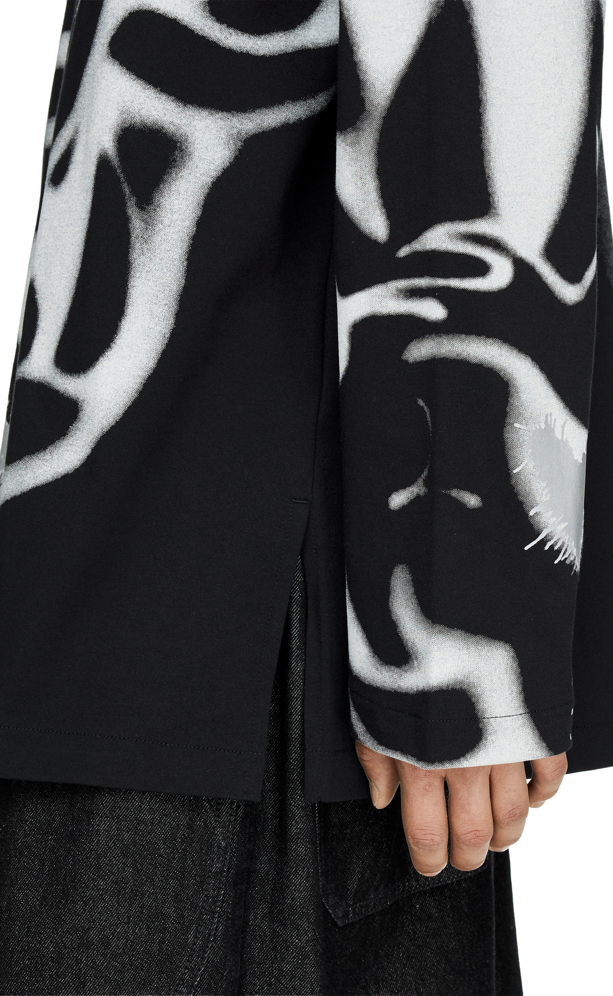 Y-3 CHITO GRAPHIC BLACK LONGSLEEVE