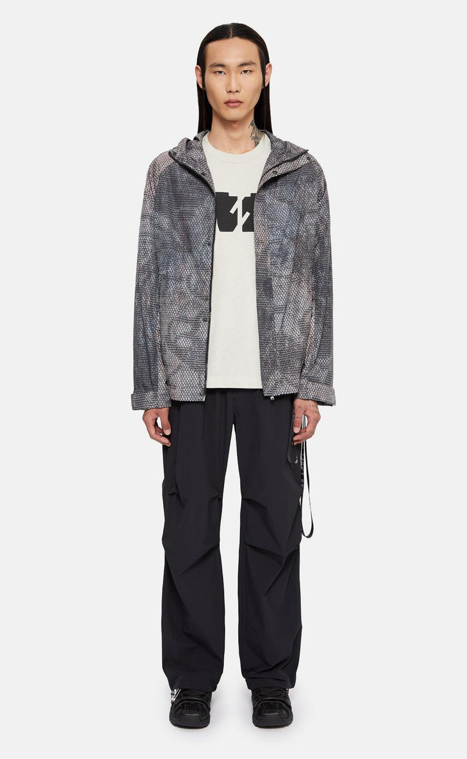 ID DRAWSTRING BLACK PANTS