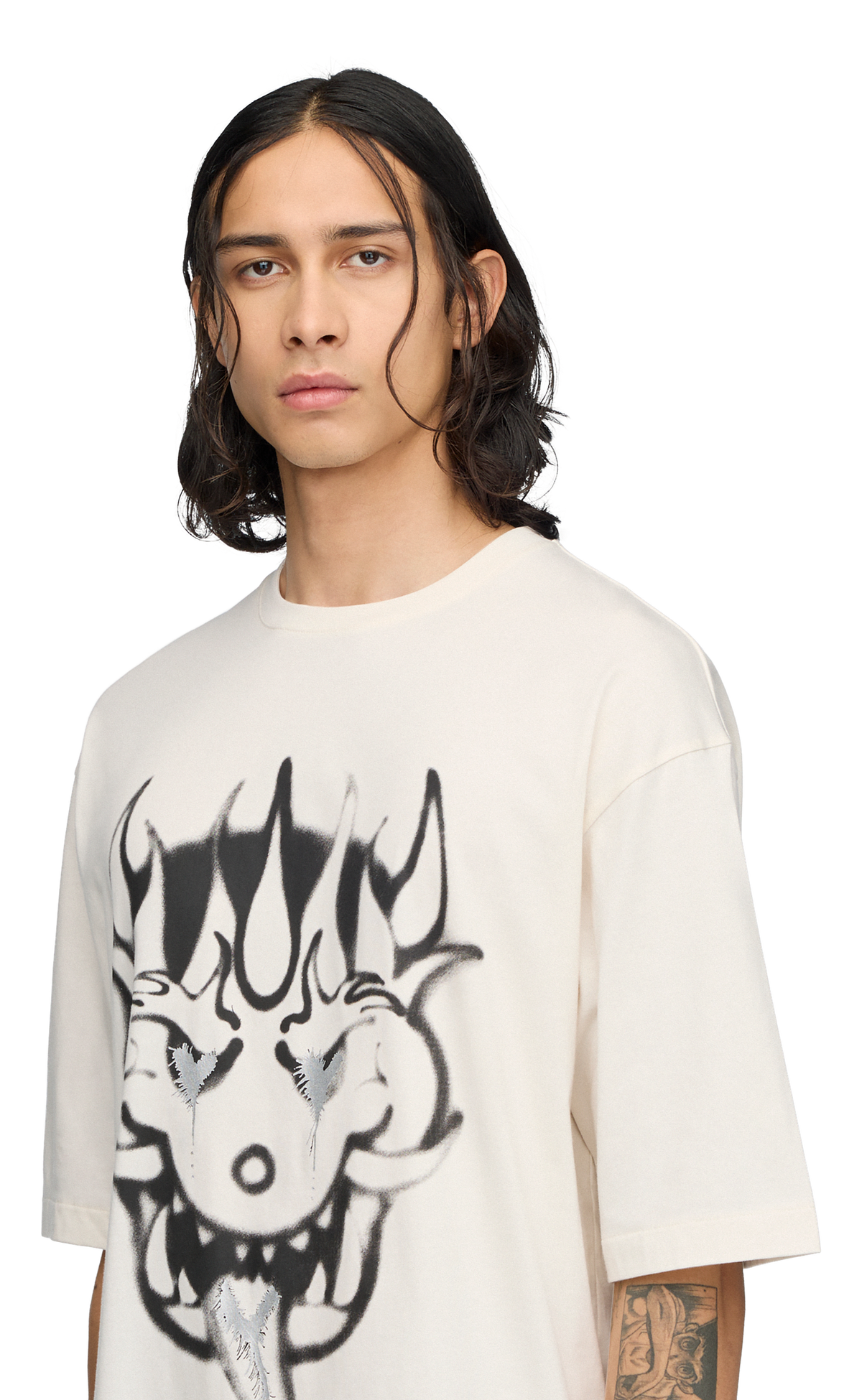Y-3 CHITO YAKSHA GRAPHIC WHITE T-SHIRT