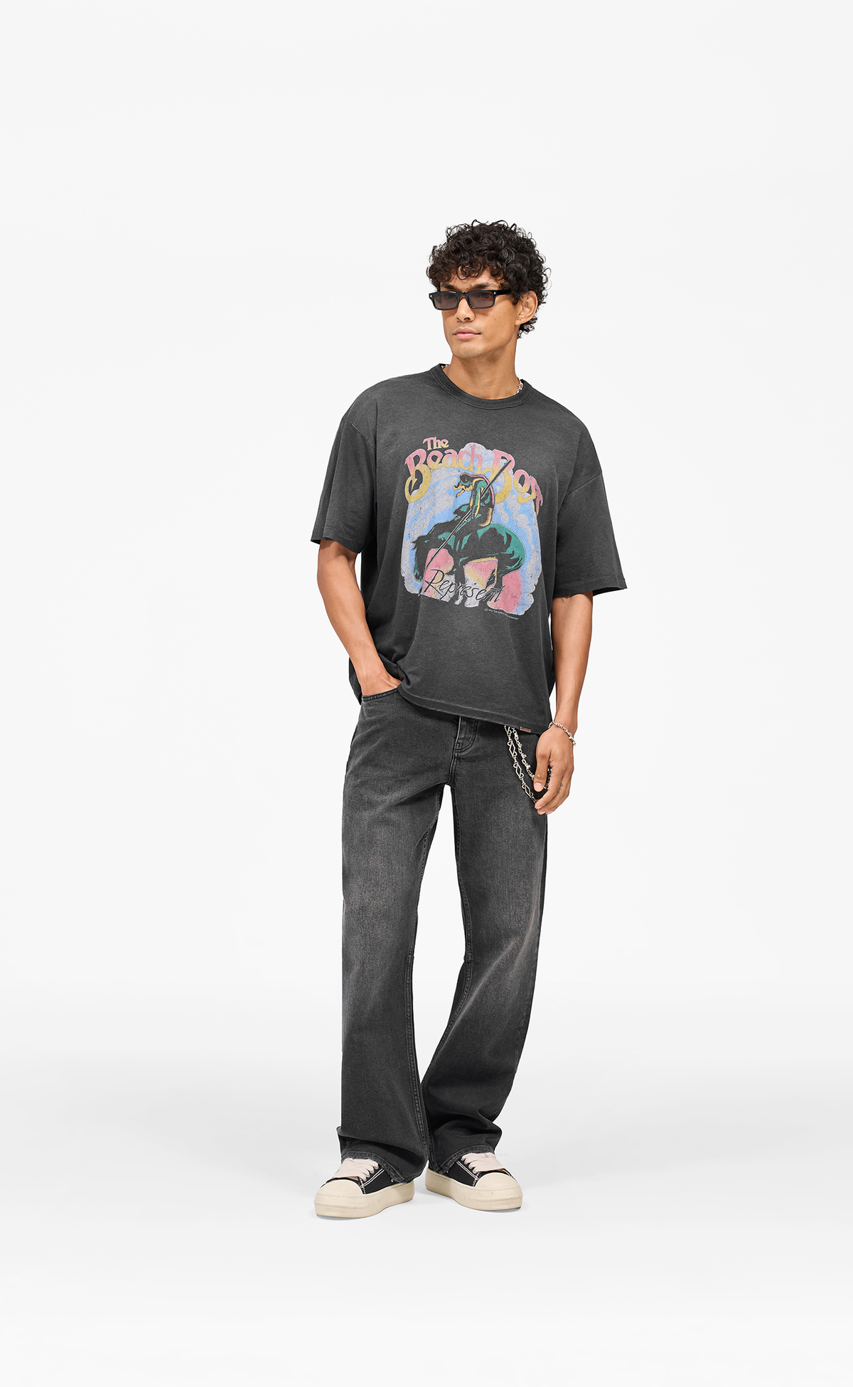BEACH BOYS ENDLESS SUMMER STAINED BLACK T-SHIRT