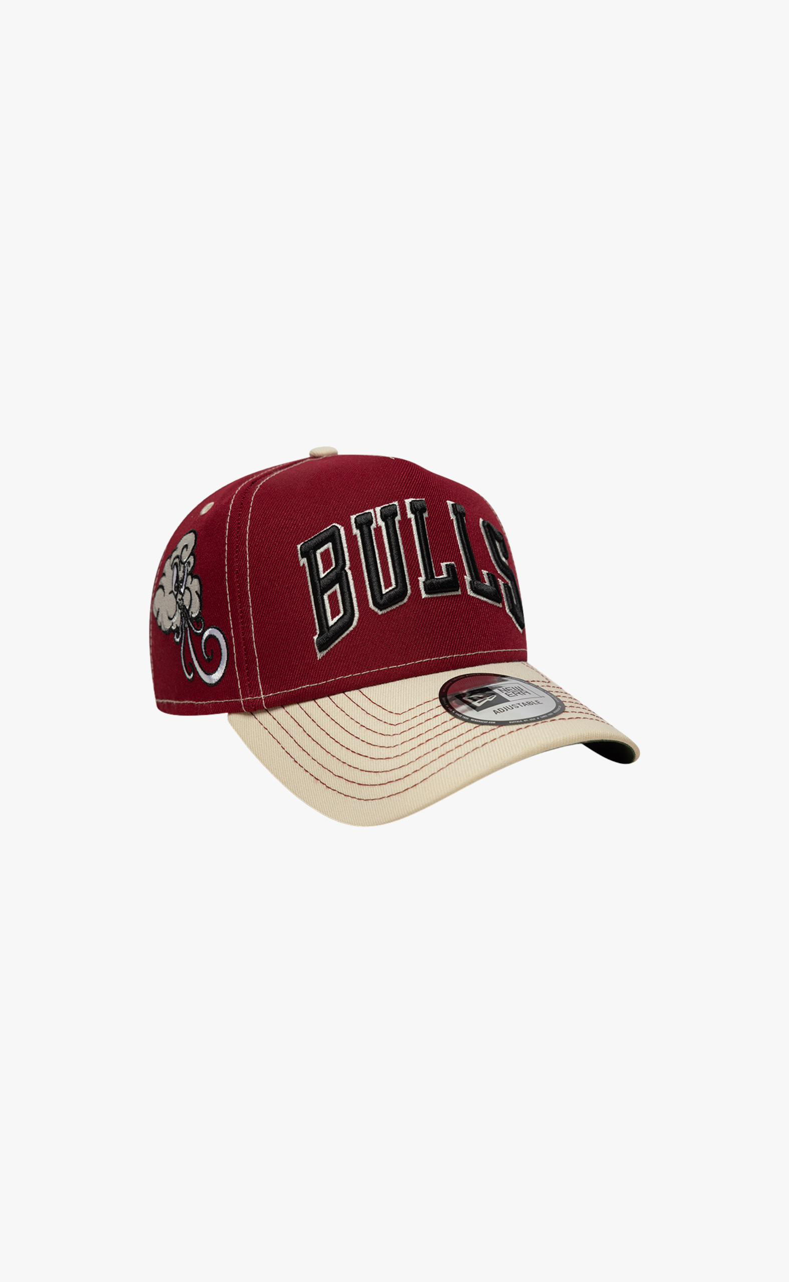 CHICAGO BULLS CITY ICON E-FRAME 9FORTY BURGUNDY CREAM HAT