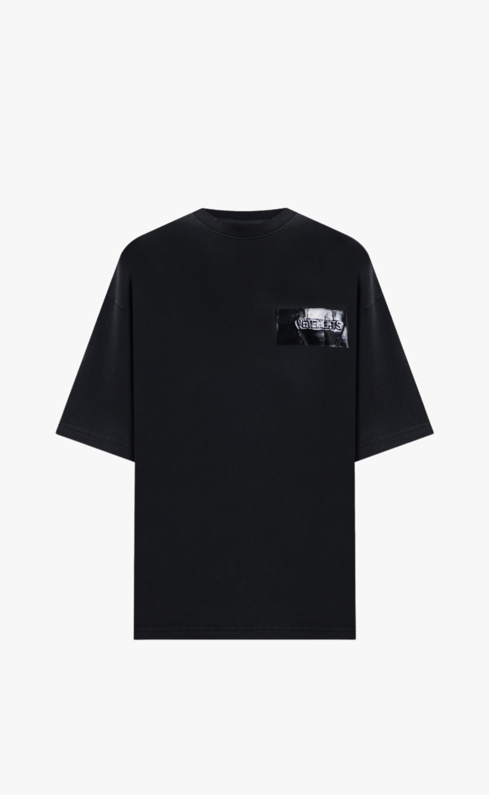 TAPED LOGO BLACK T-SHIRT