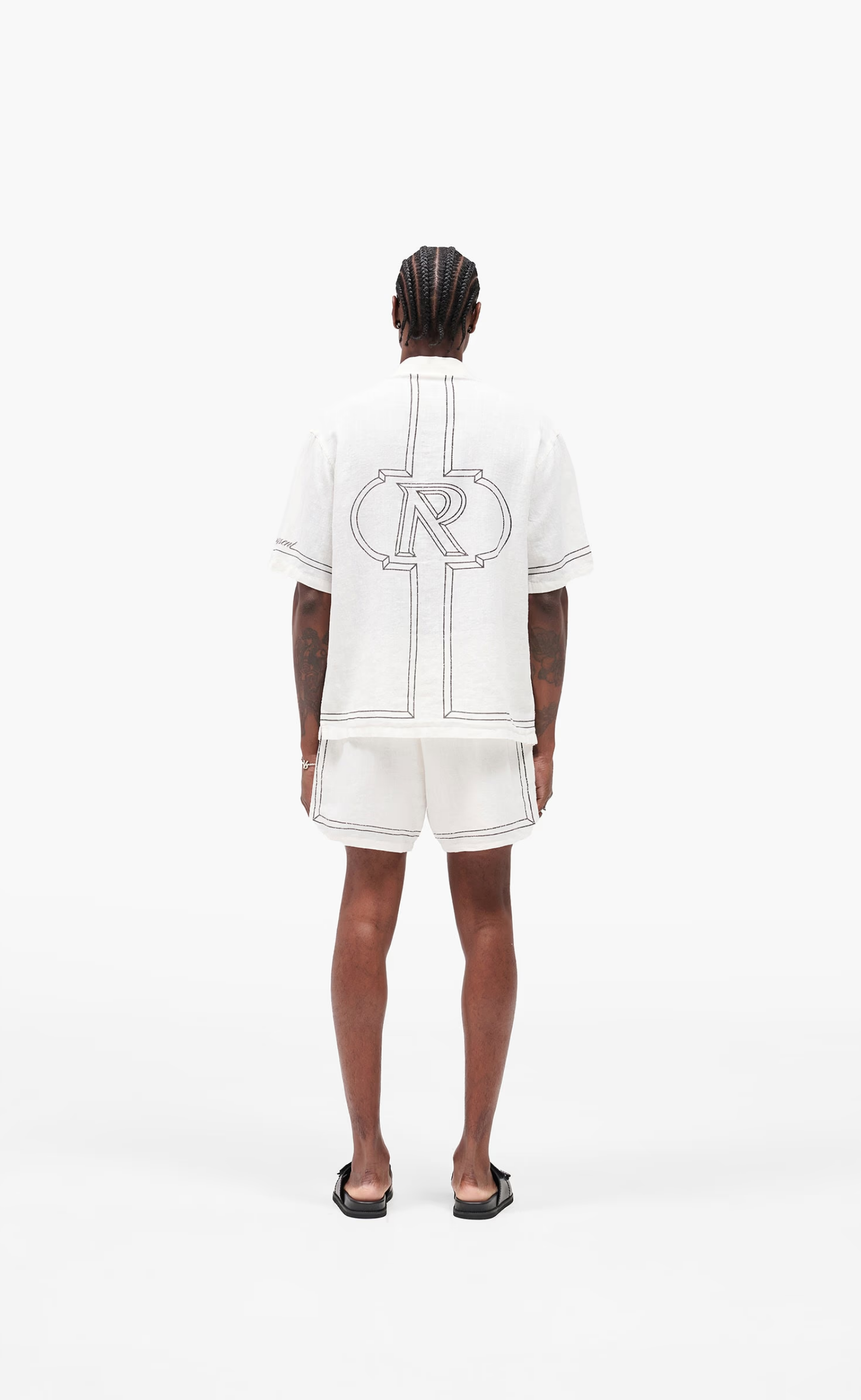 BORDER WHISPER WHITE SHORTS