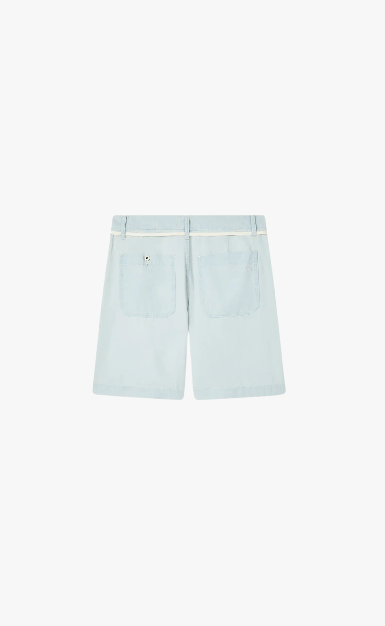 LACE STRAIGHT STONE BLUE SHORTS