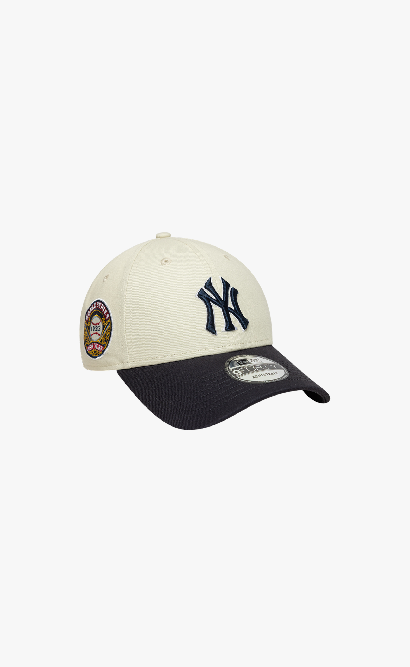 NEW YORK YANKEES WS PATCH 9FORTY CREAM NAVY HAT