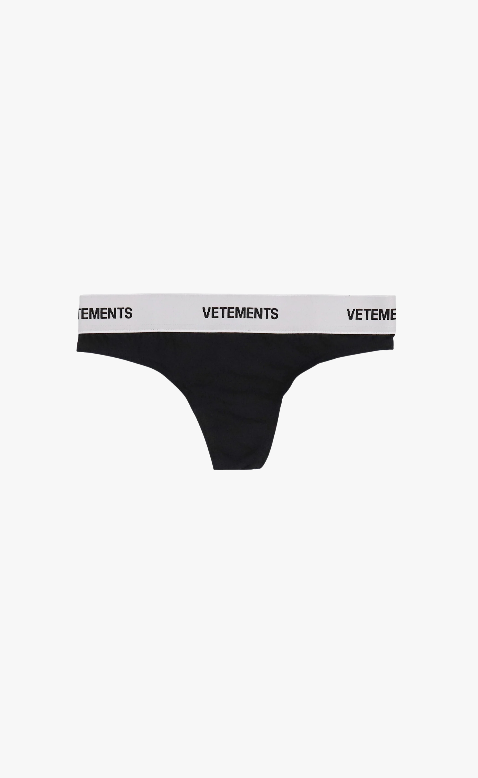 MULTI LOGO THONG BLACK WHITE UNDERWEAR
