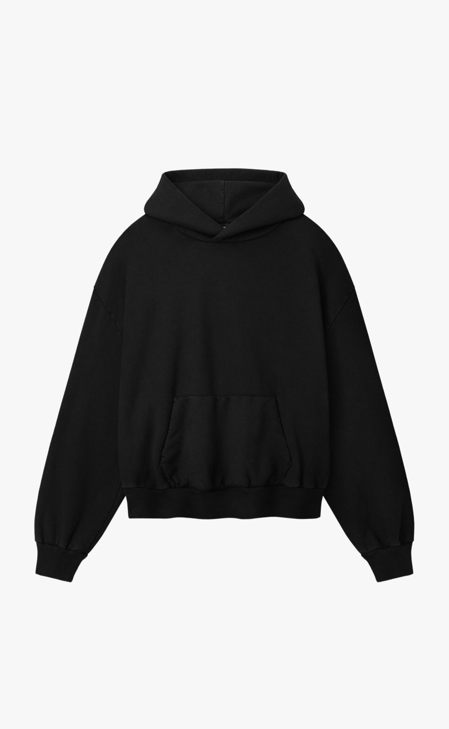 SUNFADED CLASSIC HALF RAGLAN BLACK HOODIE