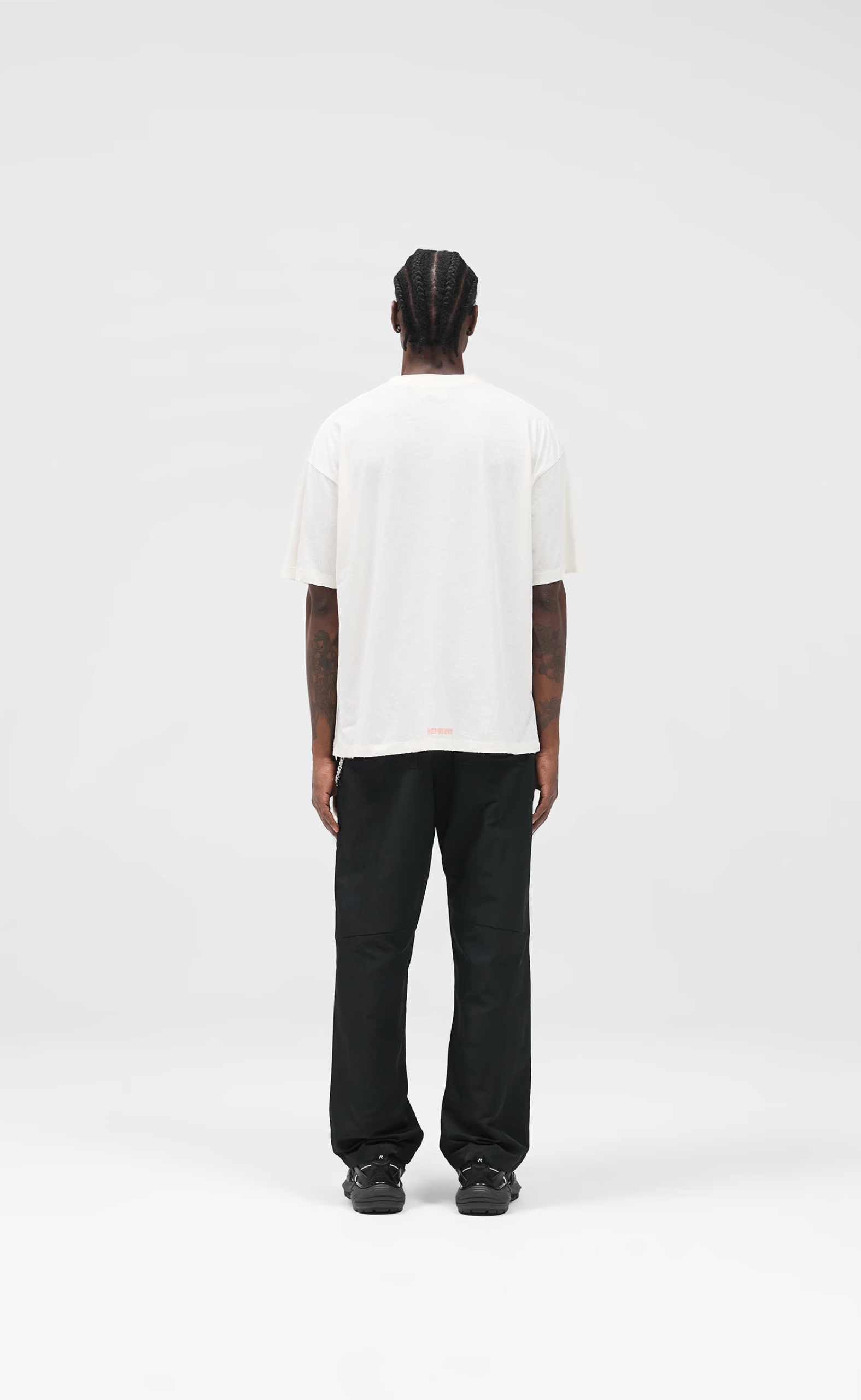REPRESENT INITIAL STAR FLAT WHITE T-SHIRT