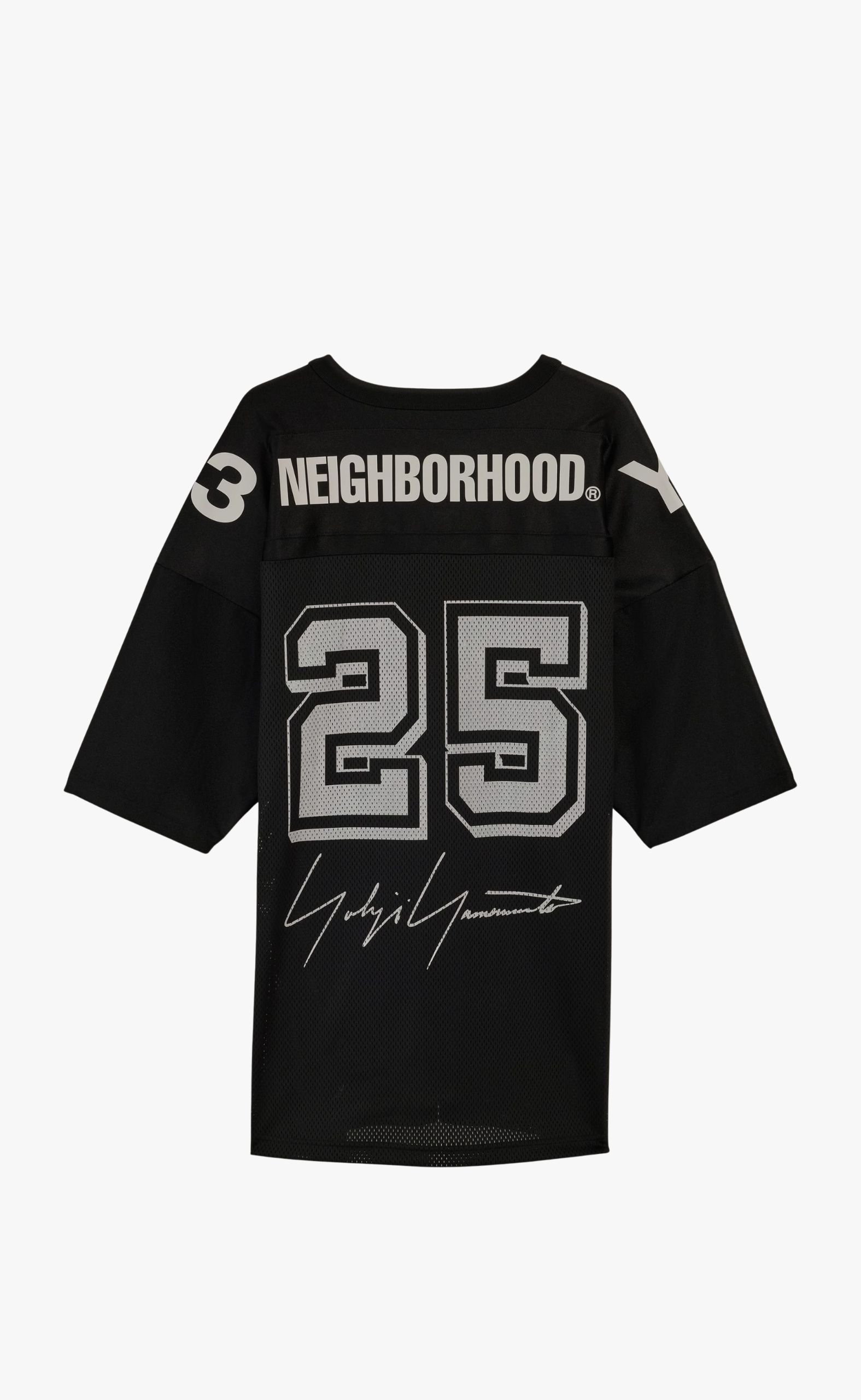 Y-3 NBHD FOOTBALL JERSEY BLACK T-SHIRT